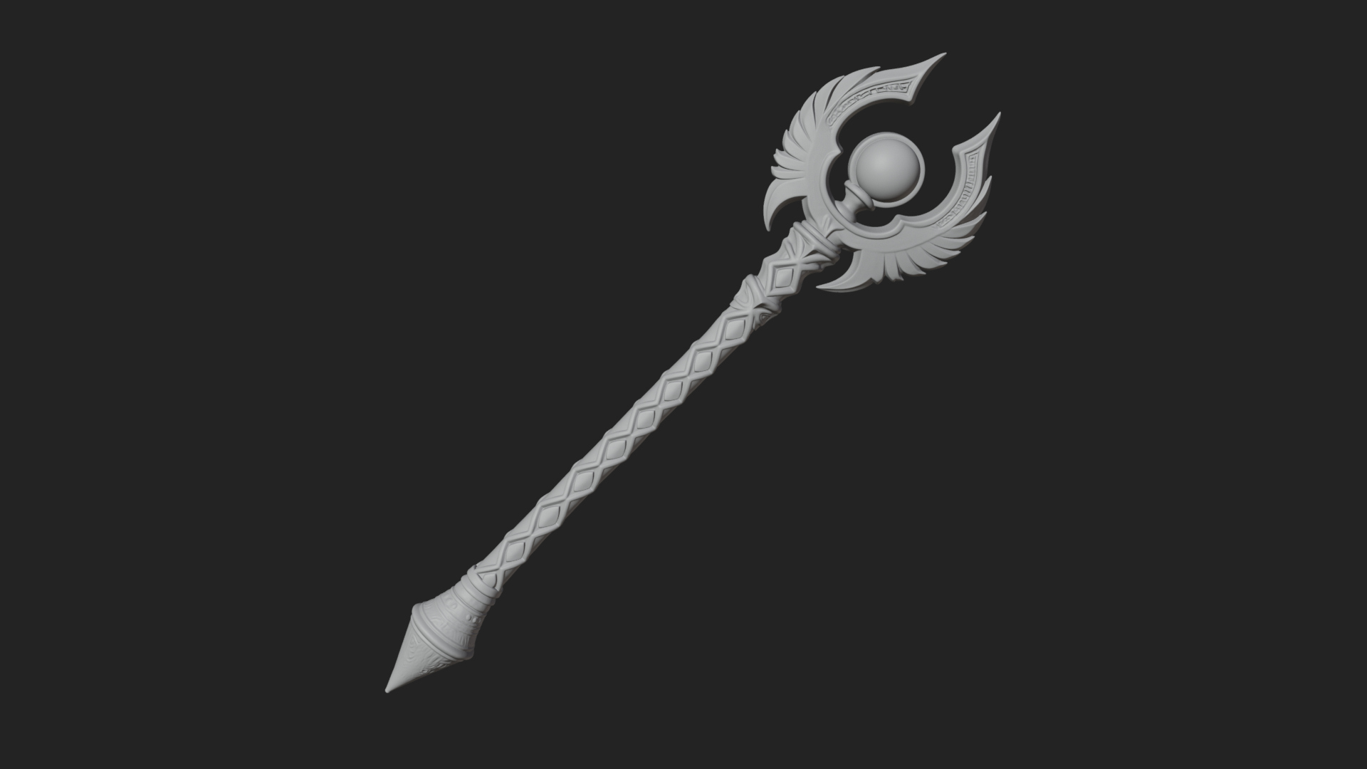 Crystal Tip Magic Wand Model Design 13 3D Print Model 3D Model