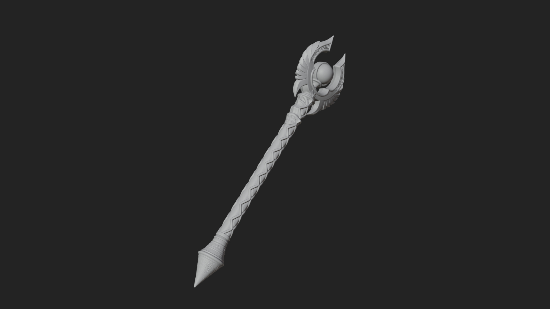 Crystal Tip Magic Wand Model Design 13 3D Print Model 3D Model