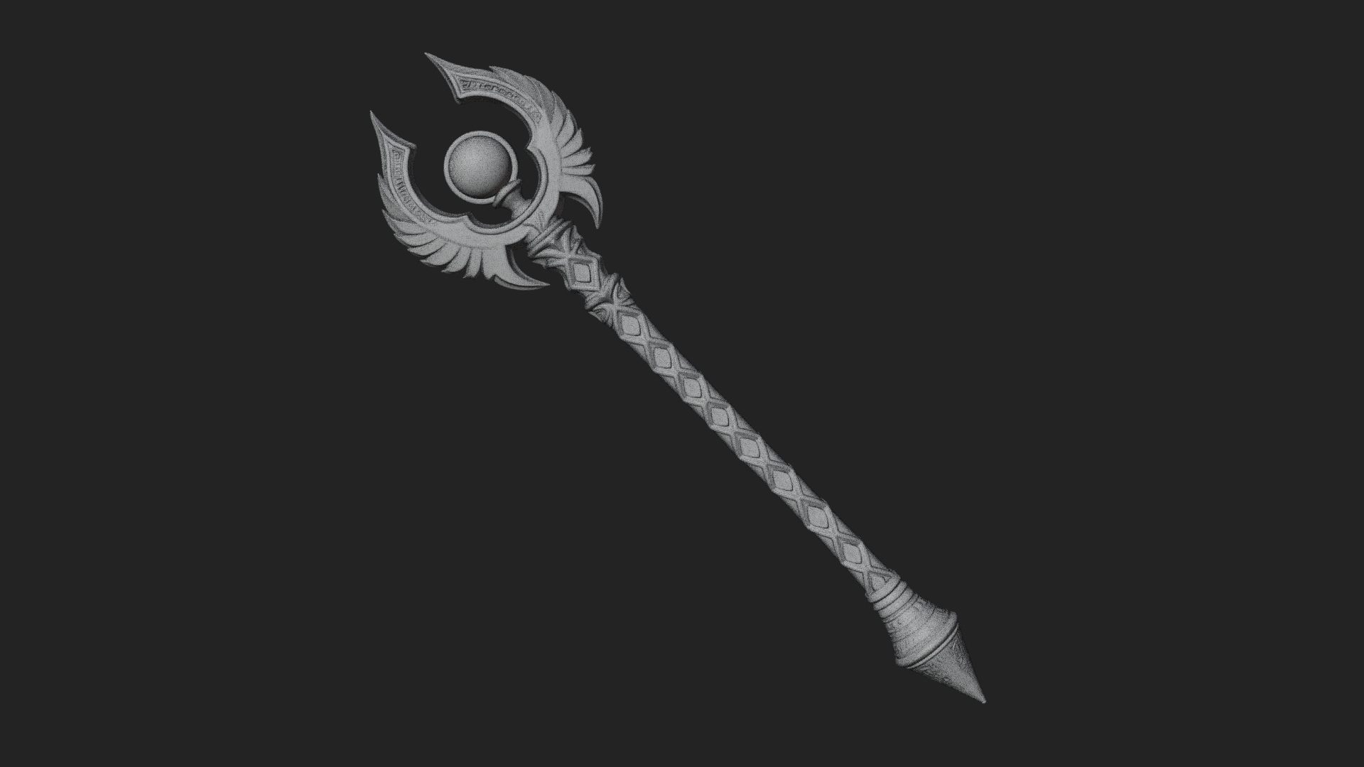 Crystal Tip Magic Wand Model Design 13 3D Print Model 3D Model