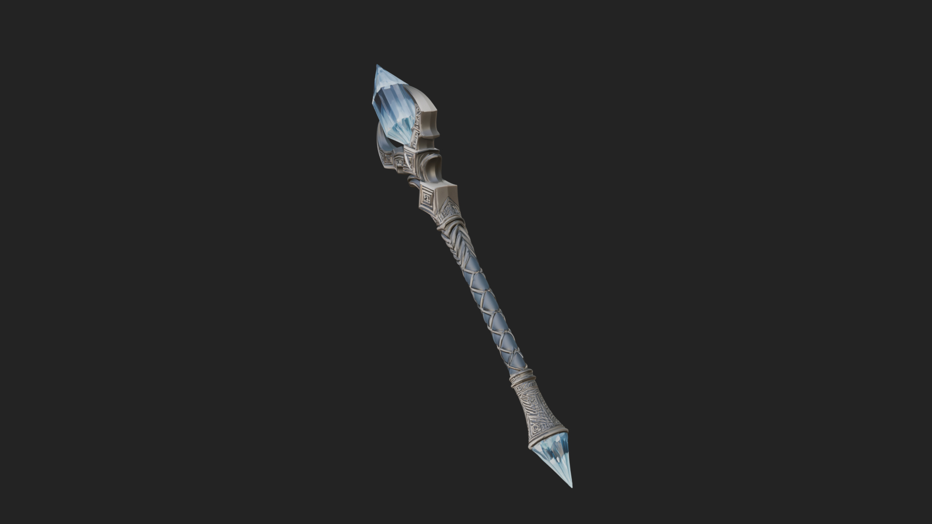 Crystal Tip Magic Wand Model Design 2 3D Print Model 3D Model