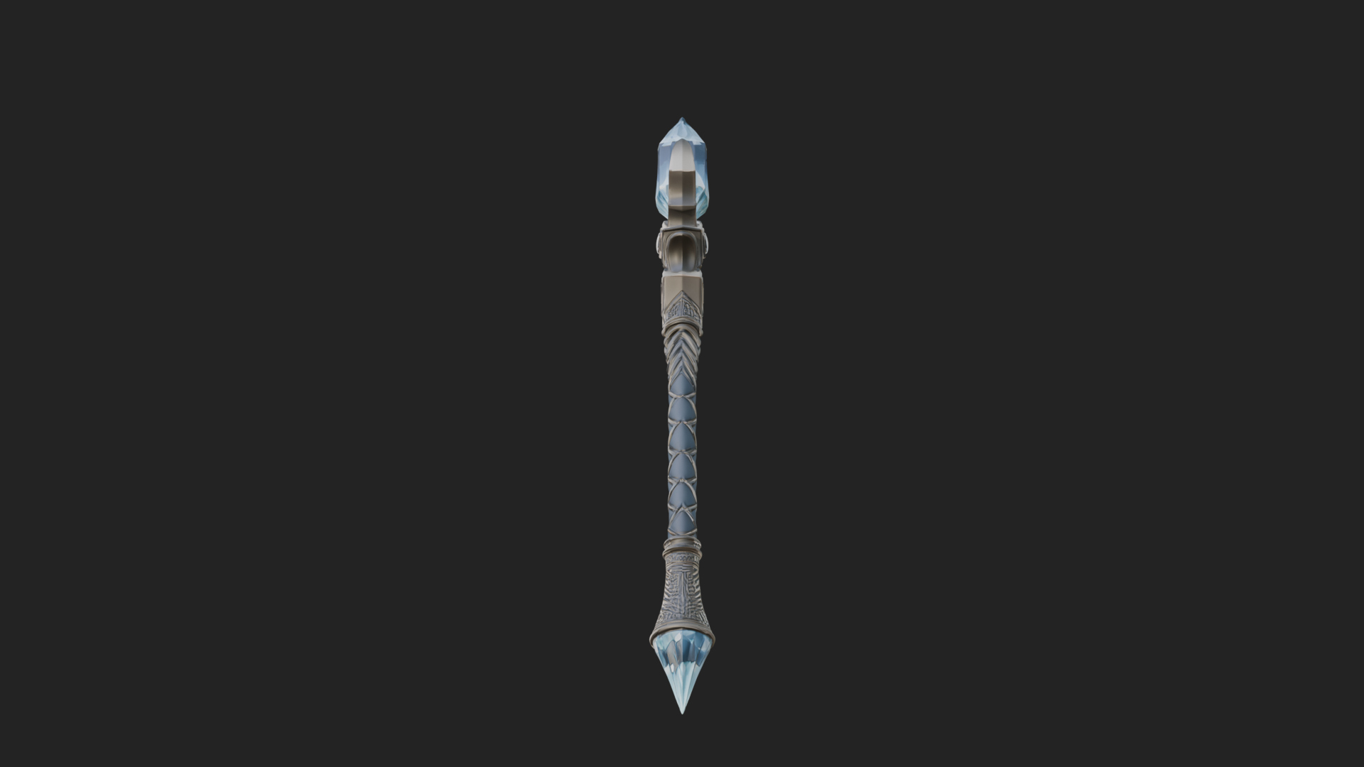 Crystal Tip Magic Wand Model Design 2 3D Print Model 3D Model