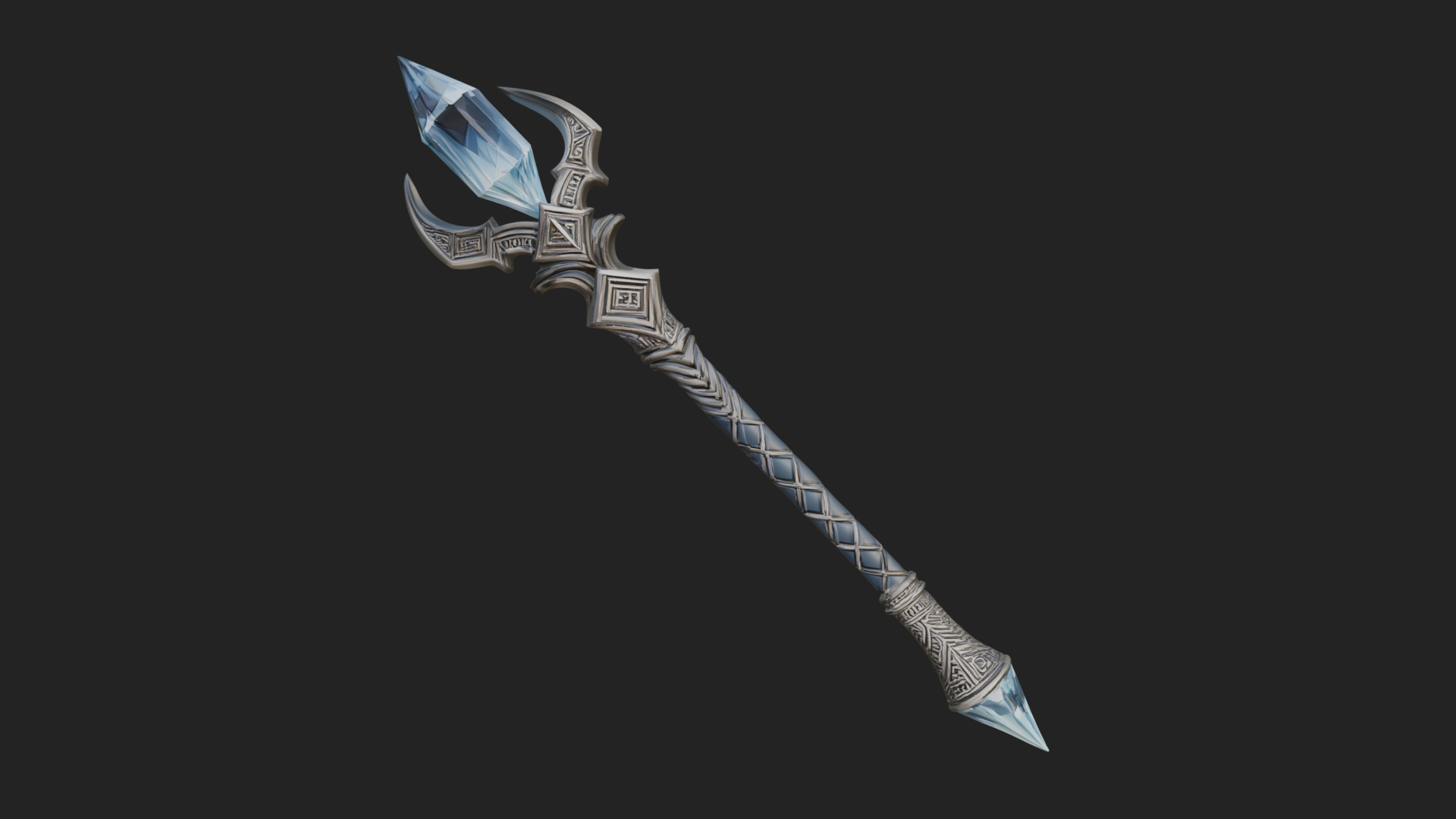 Crystal Tip Magic Wand Model Design 2 3D Print Model 3D Model