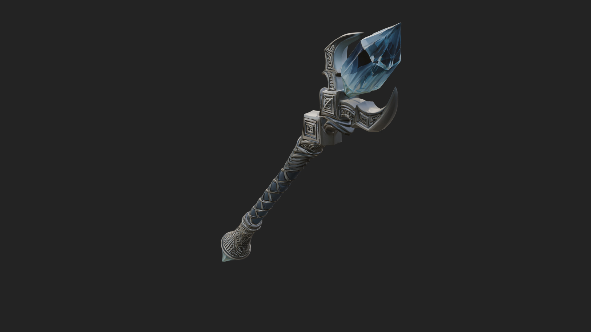 Crystal Tip Magic Wand Model Design 2 3D Print Model 3D Model