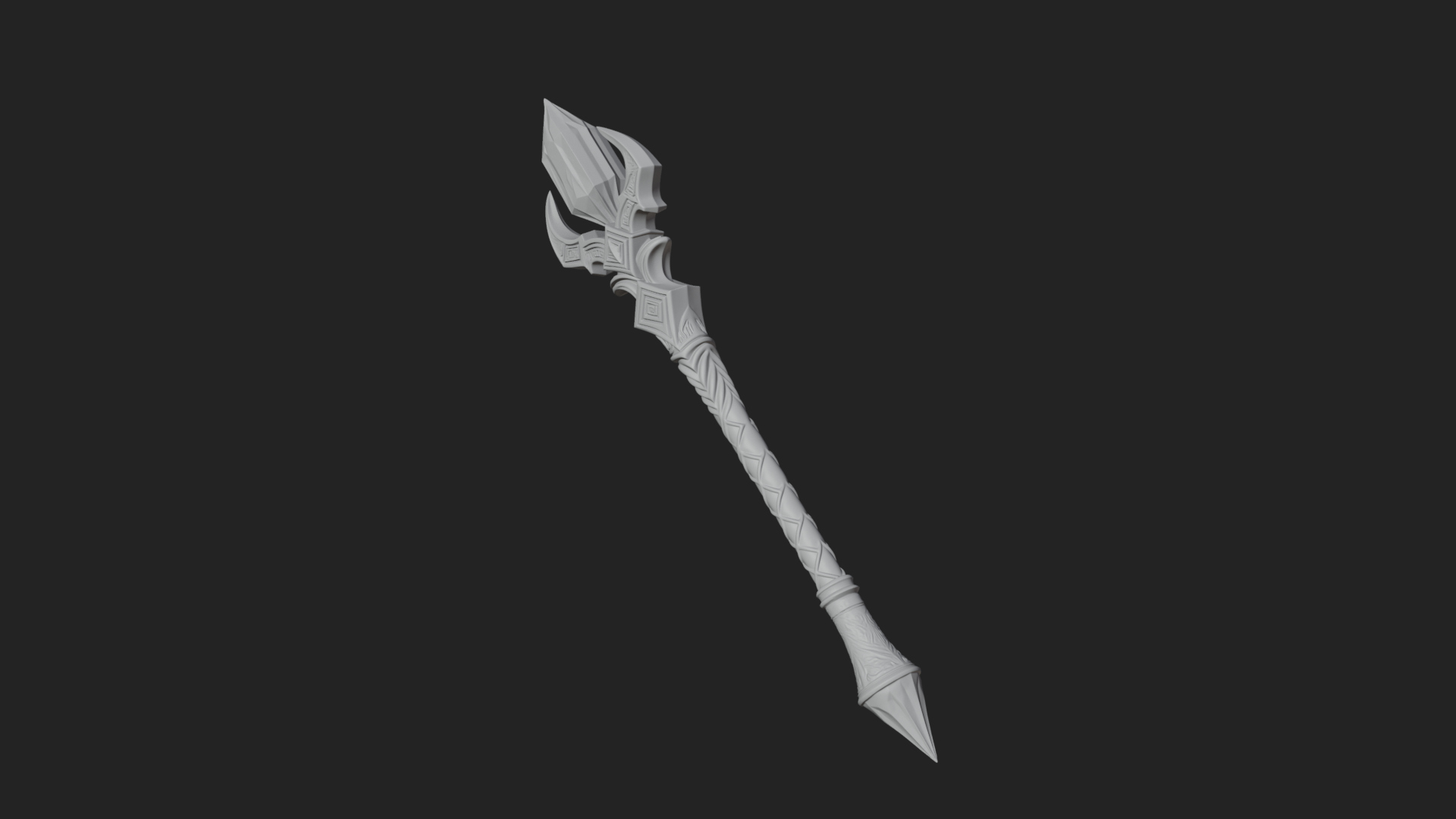 Crystal Tip Magic Wand Model Design 2 3D Print Model 3D Model