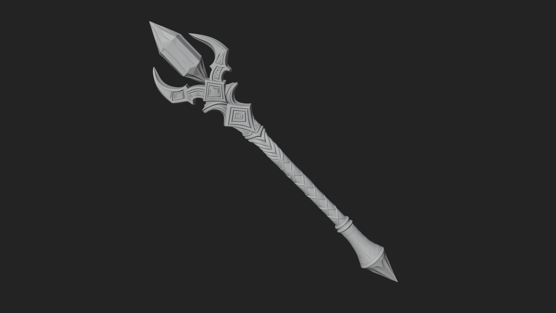 Crystal Tip Magic Wand Model Design 2 3D Print Model 3D Model