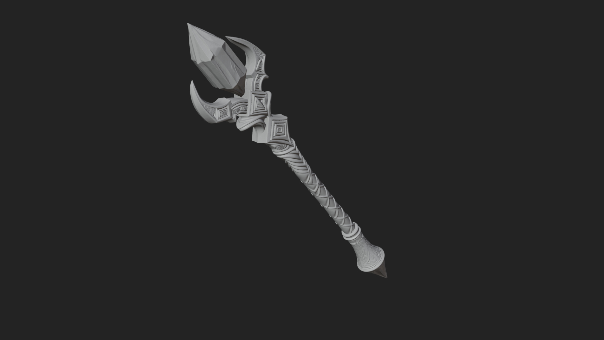 Crystal Tip Magic Wand Model Design 2 3D Print Model 3D Model