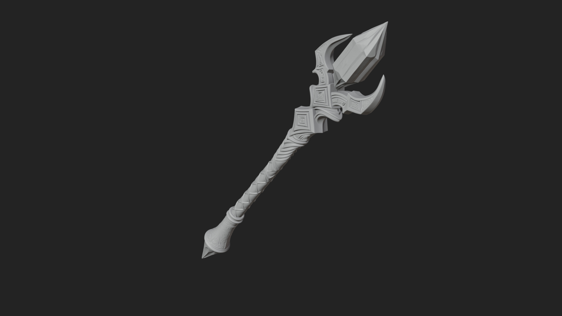 Crystal Tip Magic Wand Model Design 2 3D Print Model 3D Model