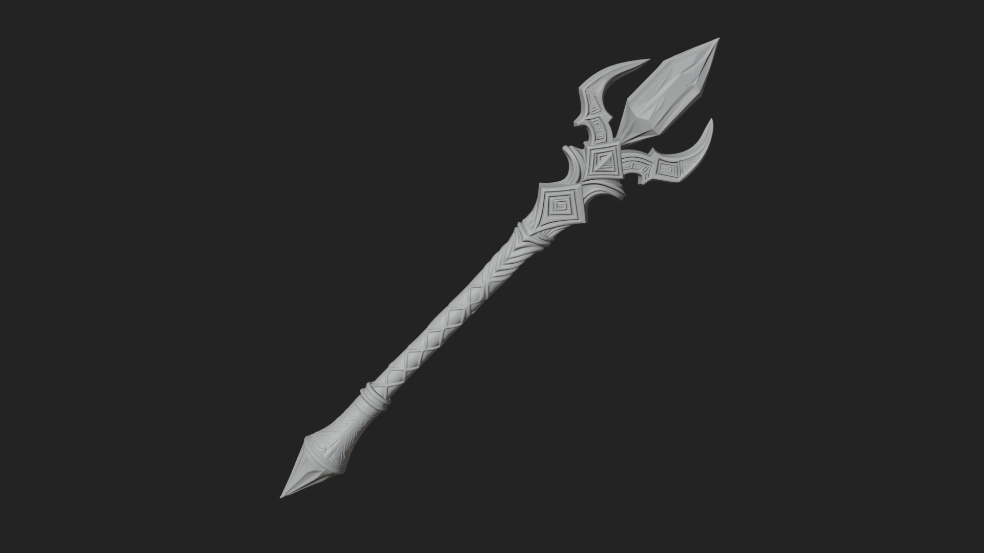 Crystal Tip Magic Wand Model Design 2 3D Print Model 3D Model