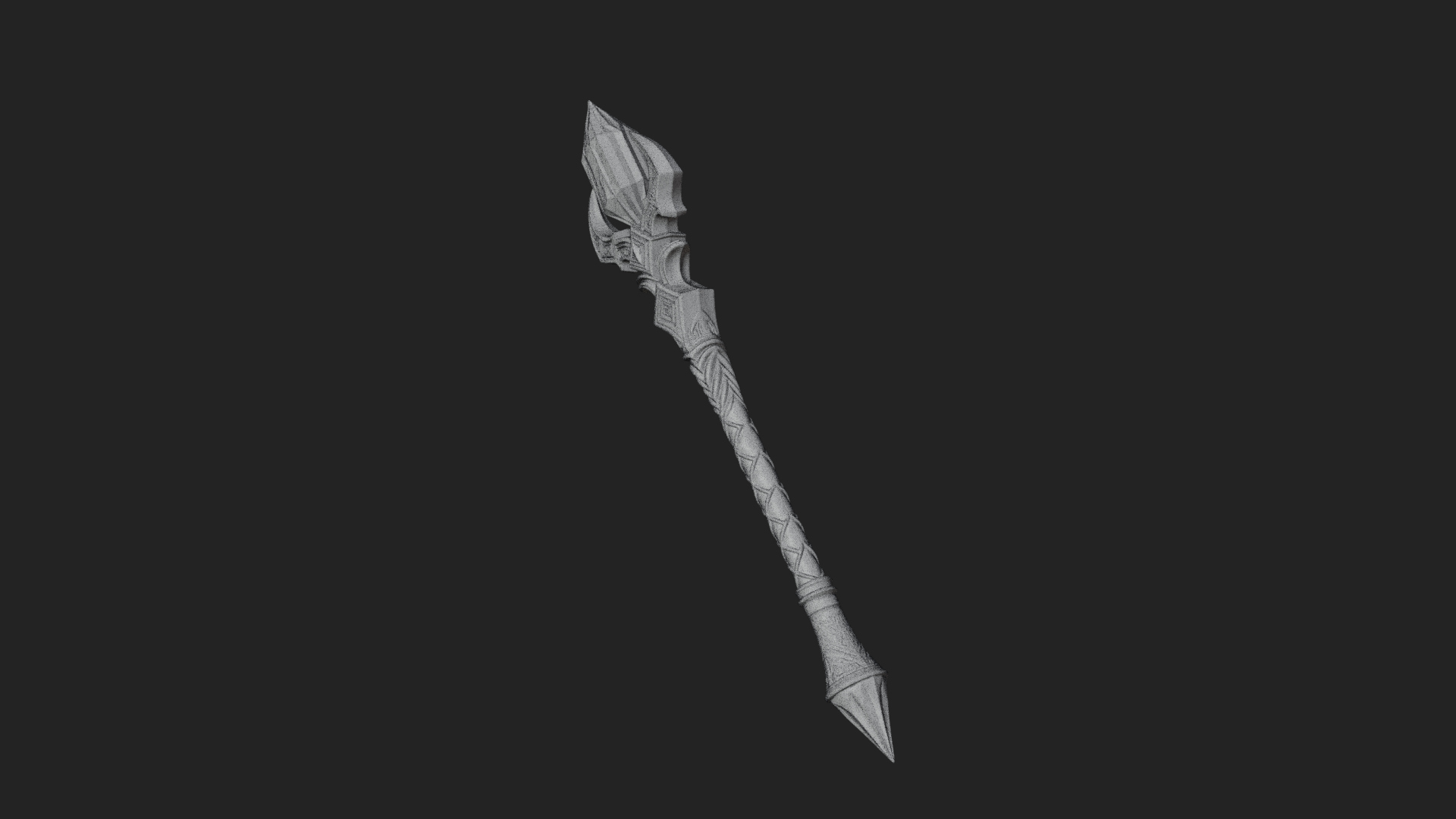 Crystal Tip Magic Wand Model Design 2 3D Print Model 3D Model