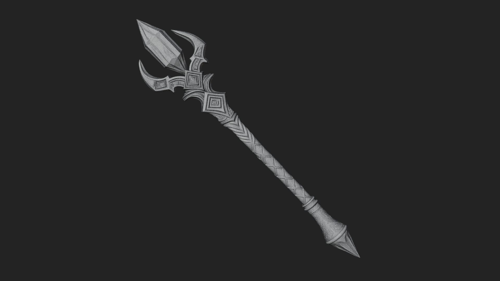 Crystal Tip Magic Wand Model Design 2 3D Print Model 3D Model