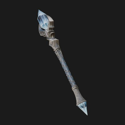 Crystal Tip Magic Wand Model Design 2 3D Print Model