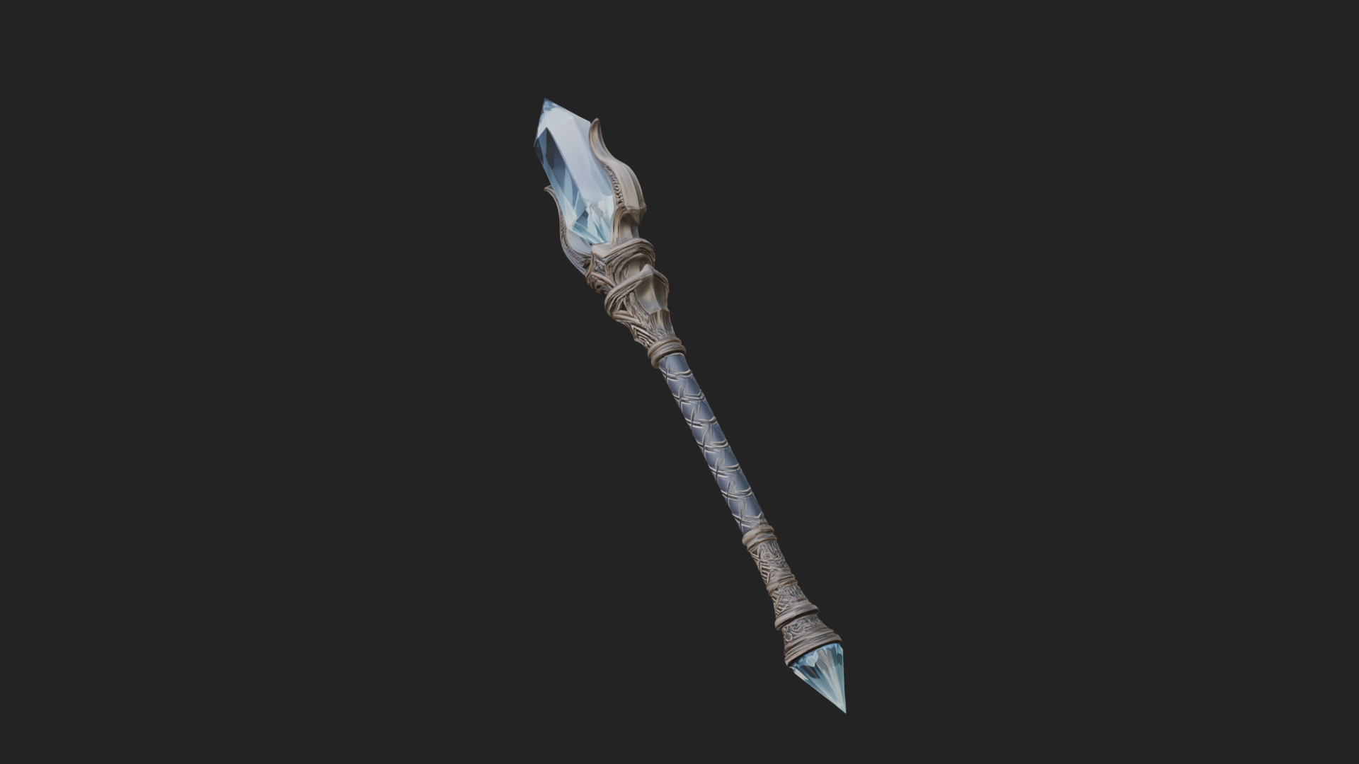Crystal Tip Magic Wand Model Design 3 3D Print Model 3D Model