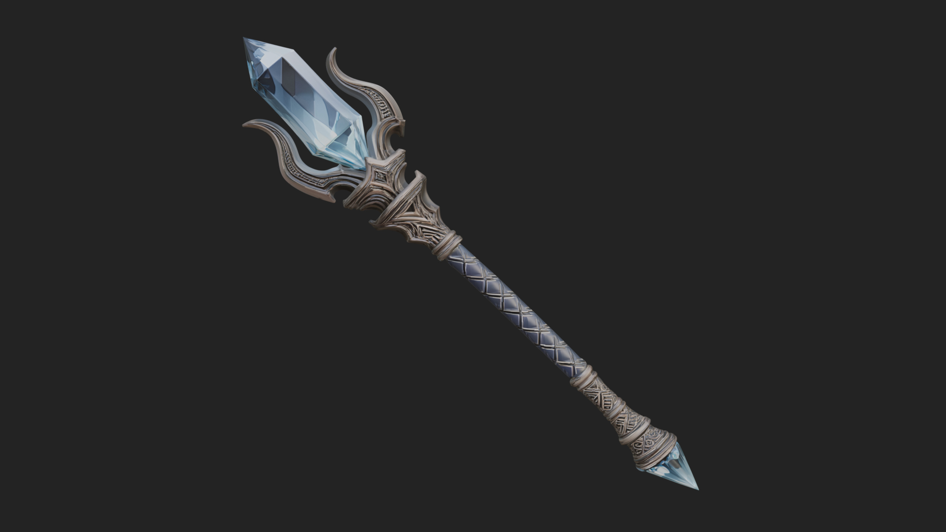 Crystal Tip Magic Wand Model Design 3 3D Print Model 3D Model