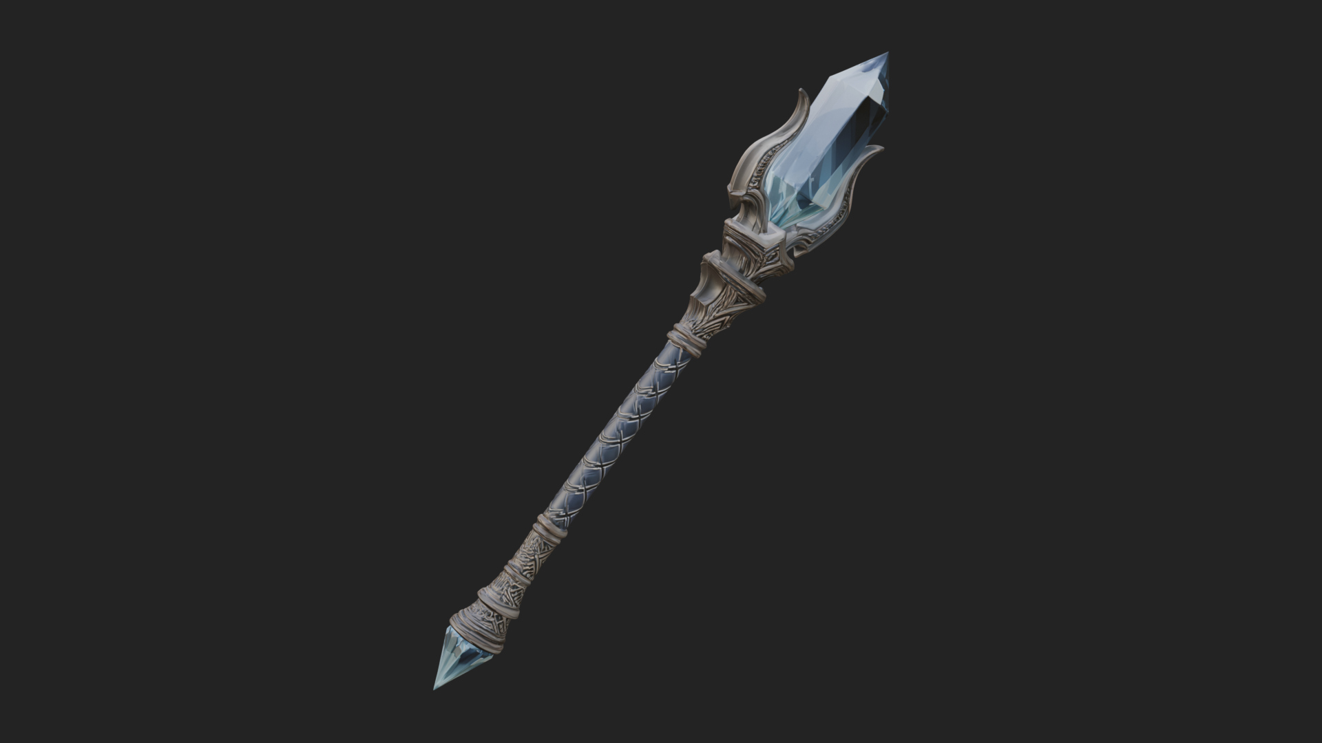 Crystal Tip Magic Wand Model Design 3 3D Print Model 3D Model