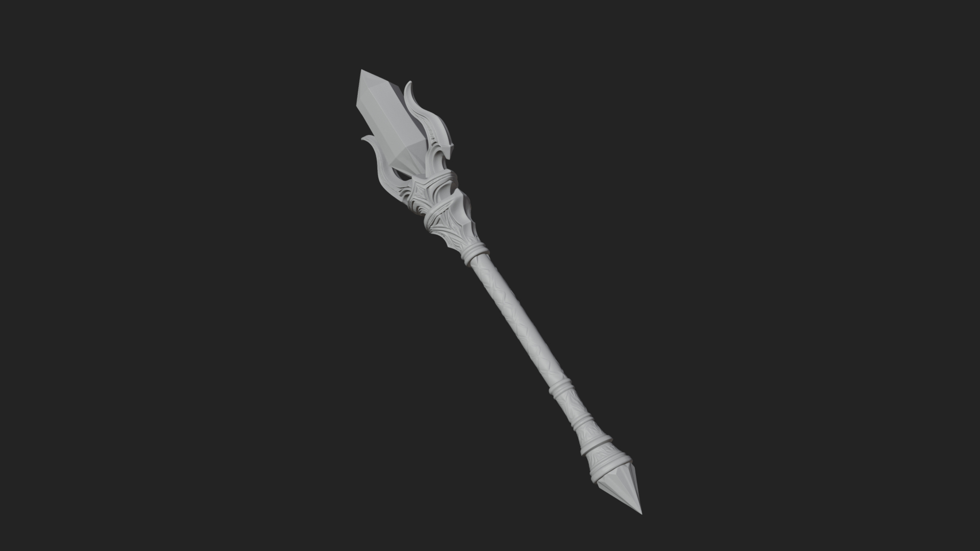 Crystal Tip Magic Wand Model Design 3 3D Print Model 3D Model