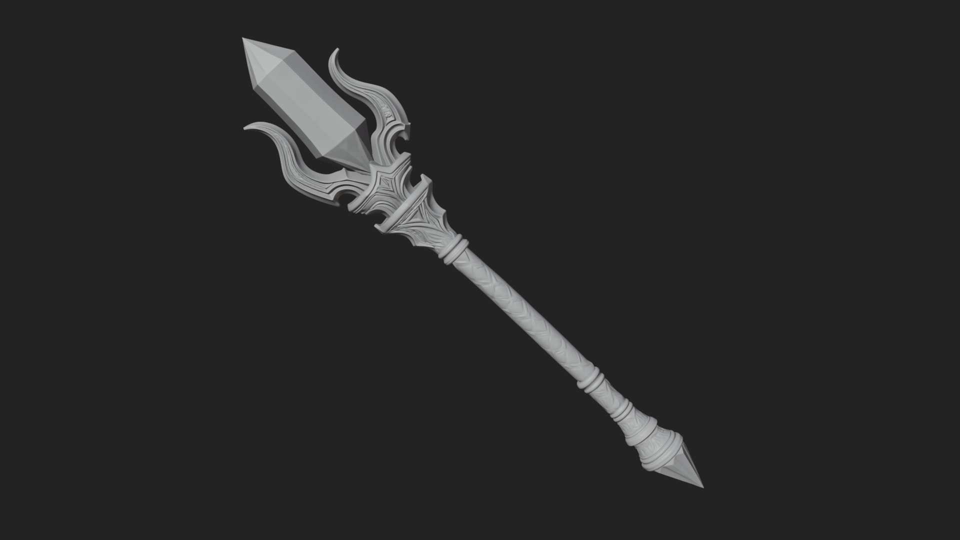 Crystal Tip Magic Wand Model Design 3 3D Print Model 3D Model
