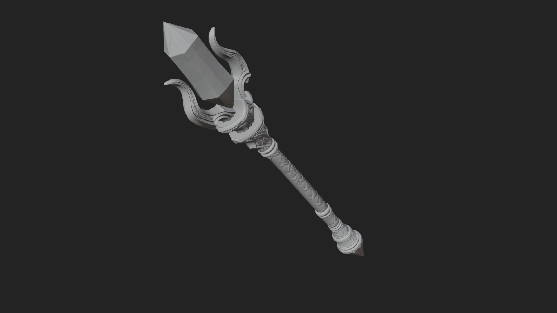 Crystal Tip Magic Wand Model Design 3 3D Print Model 3D Model