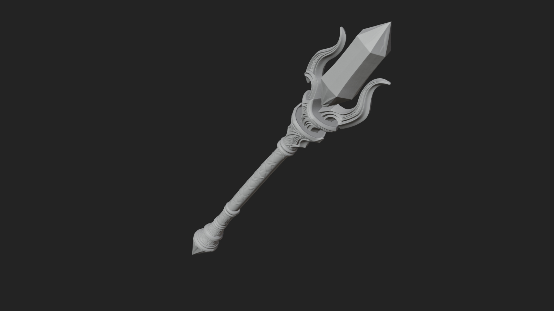 Crystal Tip Magic Wand Model Design 3 3D Print Model 3D Model