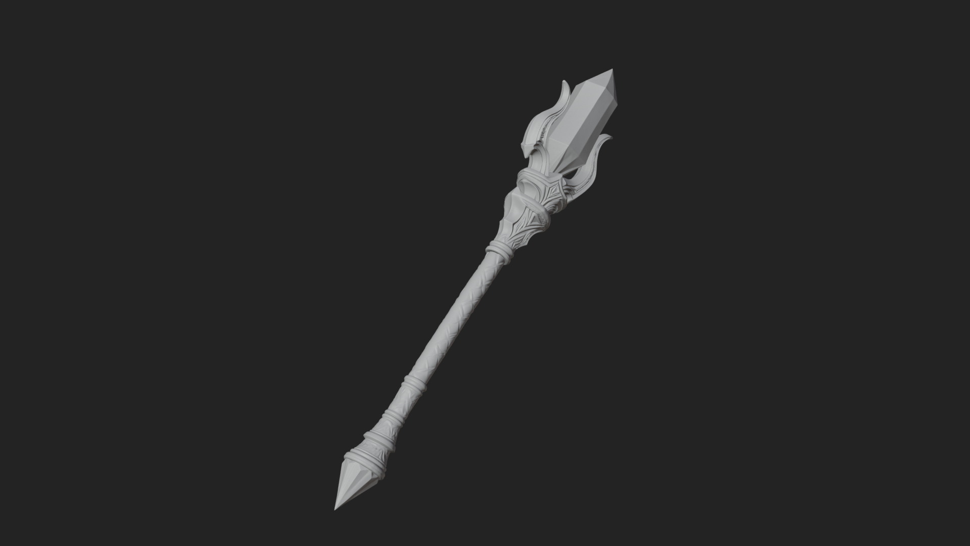 Crystal Tip Magic Wand Model Design 3 3D Print Model 3D Model