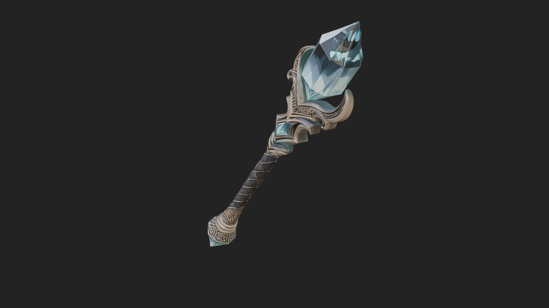 Crystal Tip Magic Wand Model Design 4 3D Print Model 3D Model