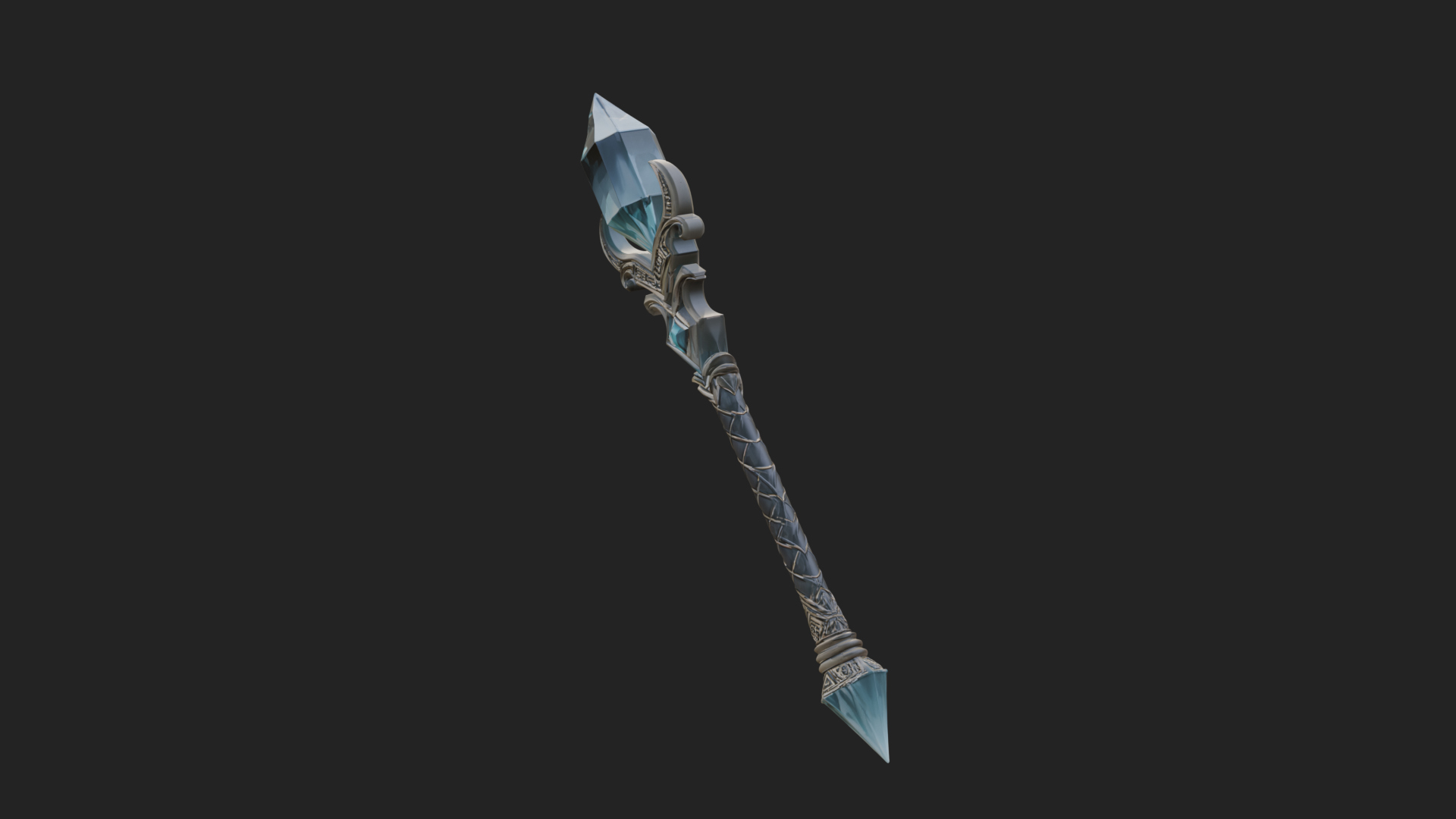 Crystal Tip Magic Wand Model Design 4 3D Print Model 3D Model
