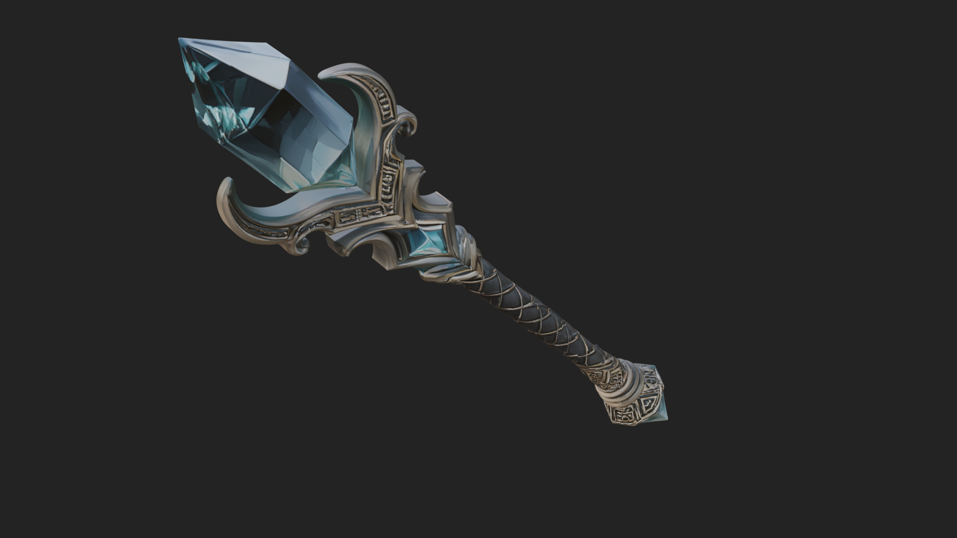 Crystal Tip Magic Wand Model Design 4 3D Print Model 3D Model