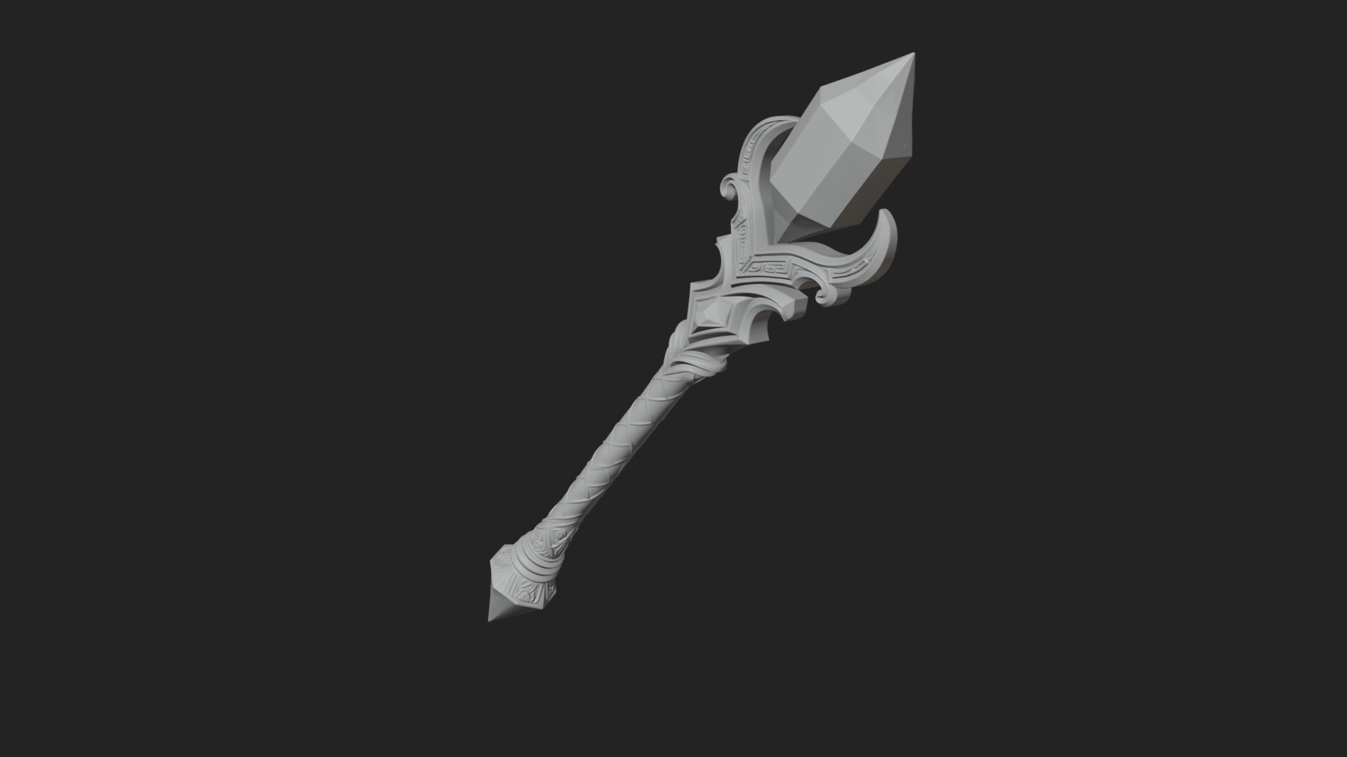 Crystal Tip Magic Wand Model Design 4 3D Print Model 3D Model