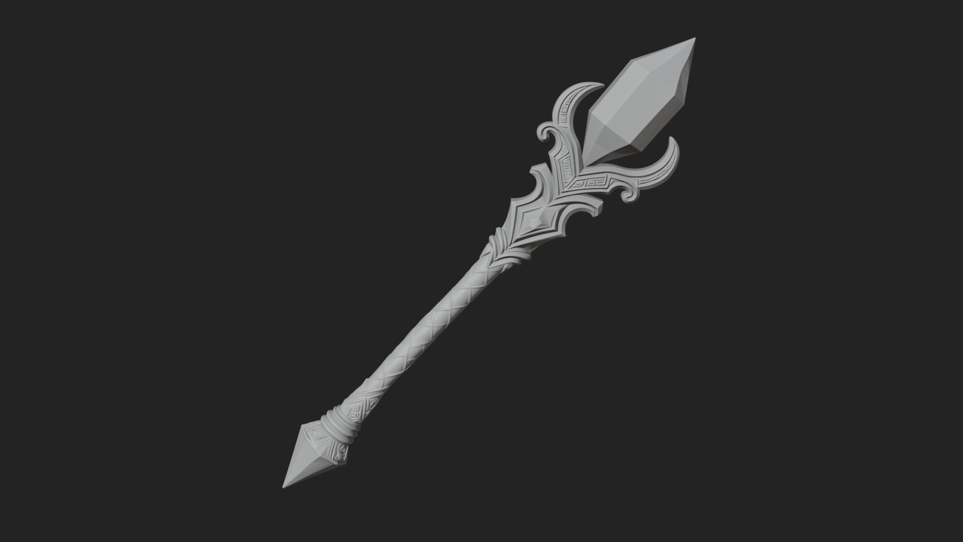 Crystal Tip Magic Wand Model Design 4 3D Print Model 3D Model