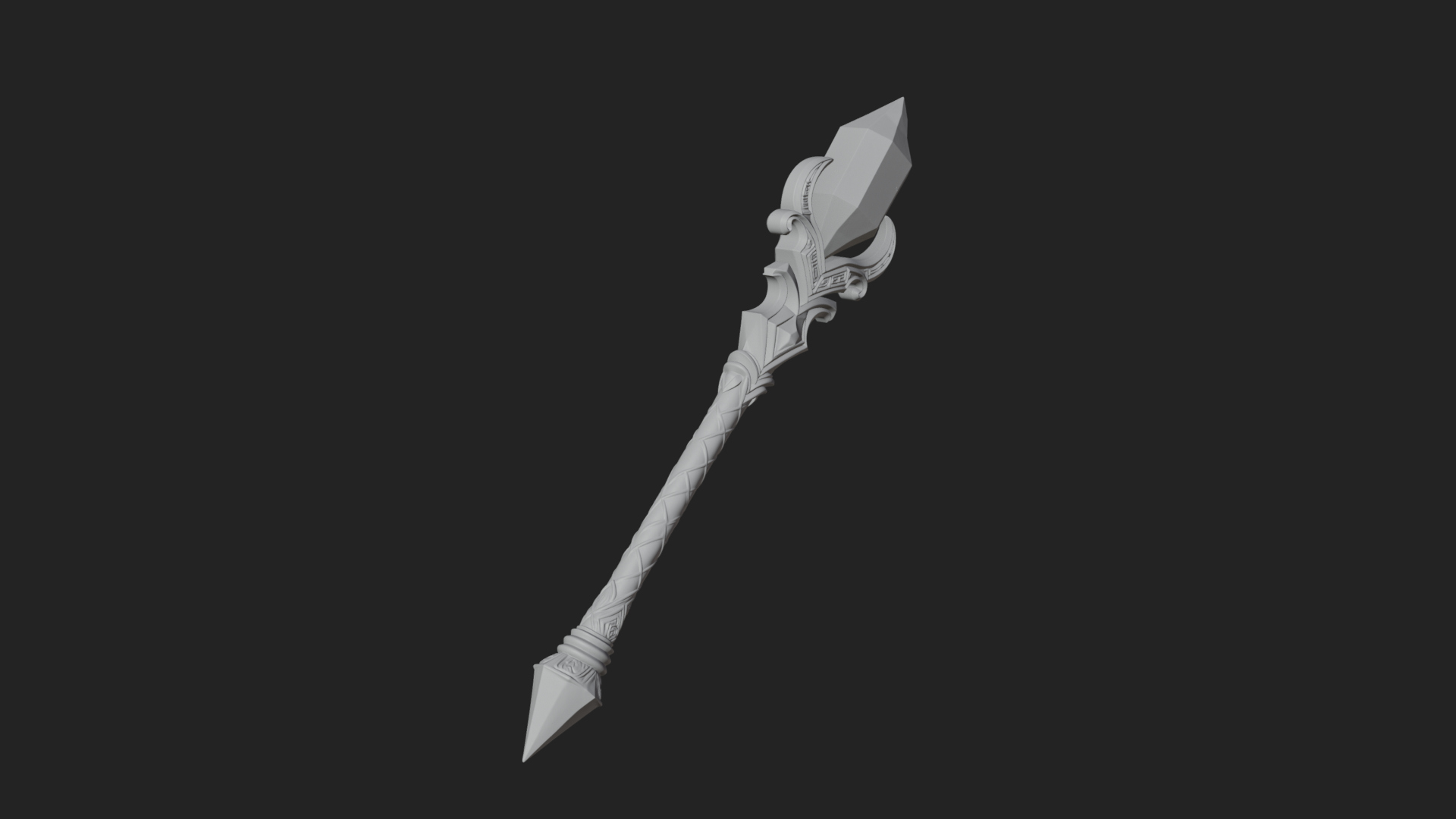 Crystal Tip Magic Wand Model Design 4 3D Print Model 3D Model