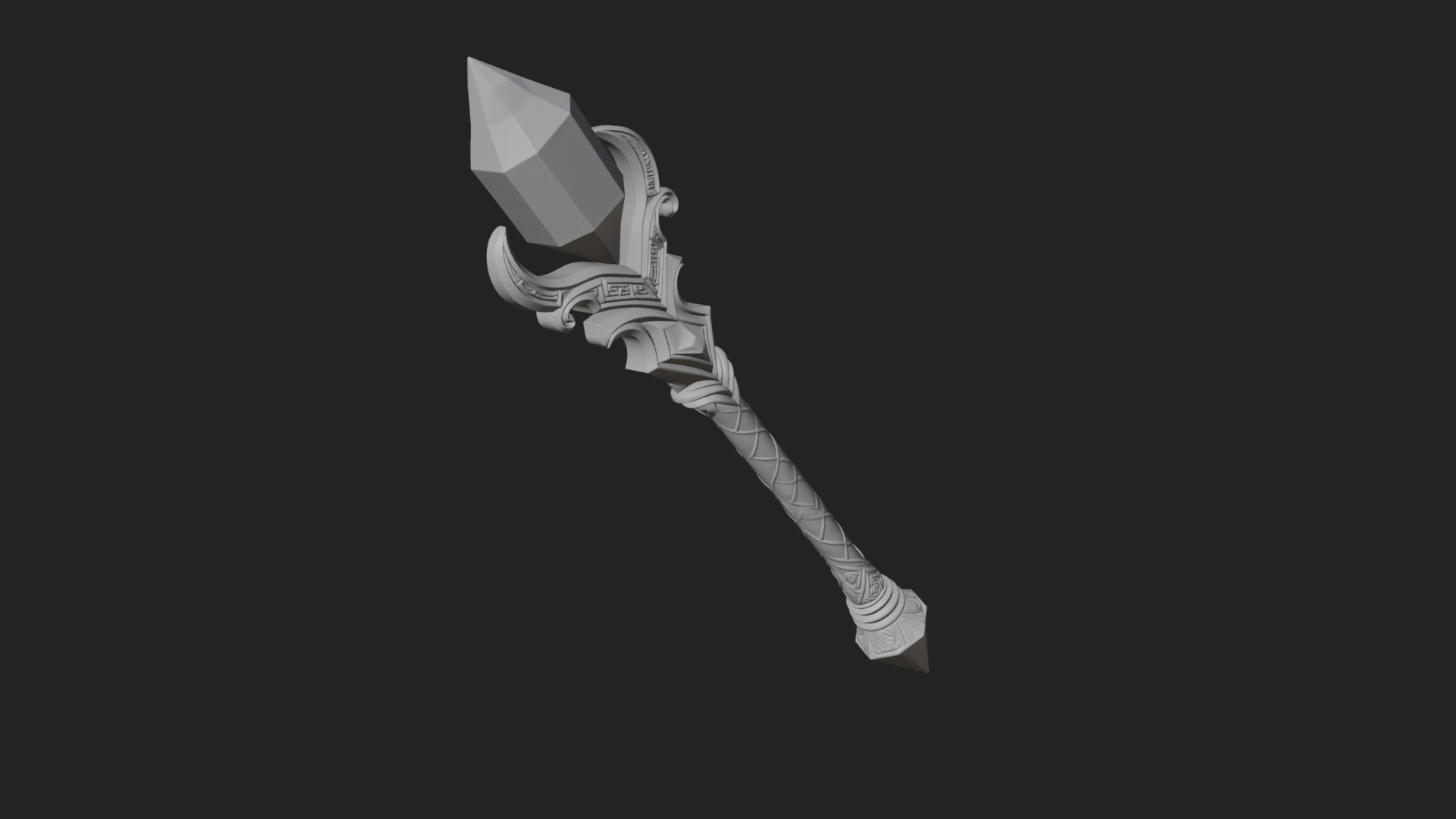 Crystal Tip Magic Wand Model Design 4 3D Print Model 3D Model