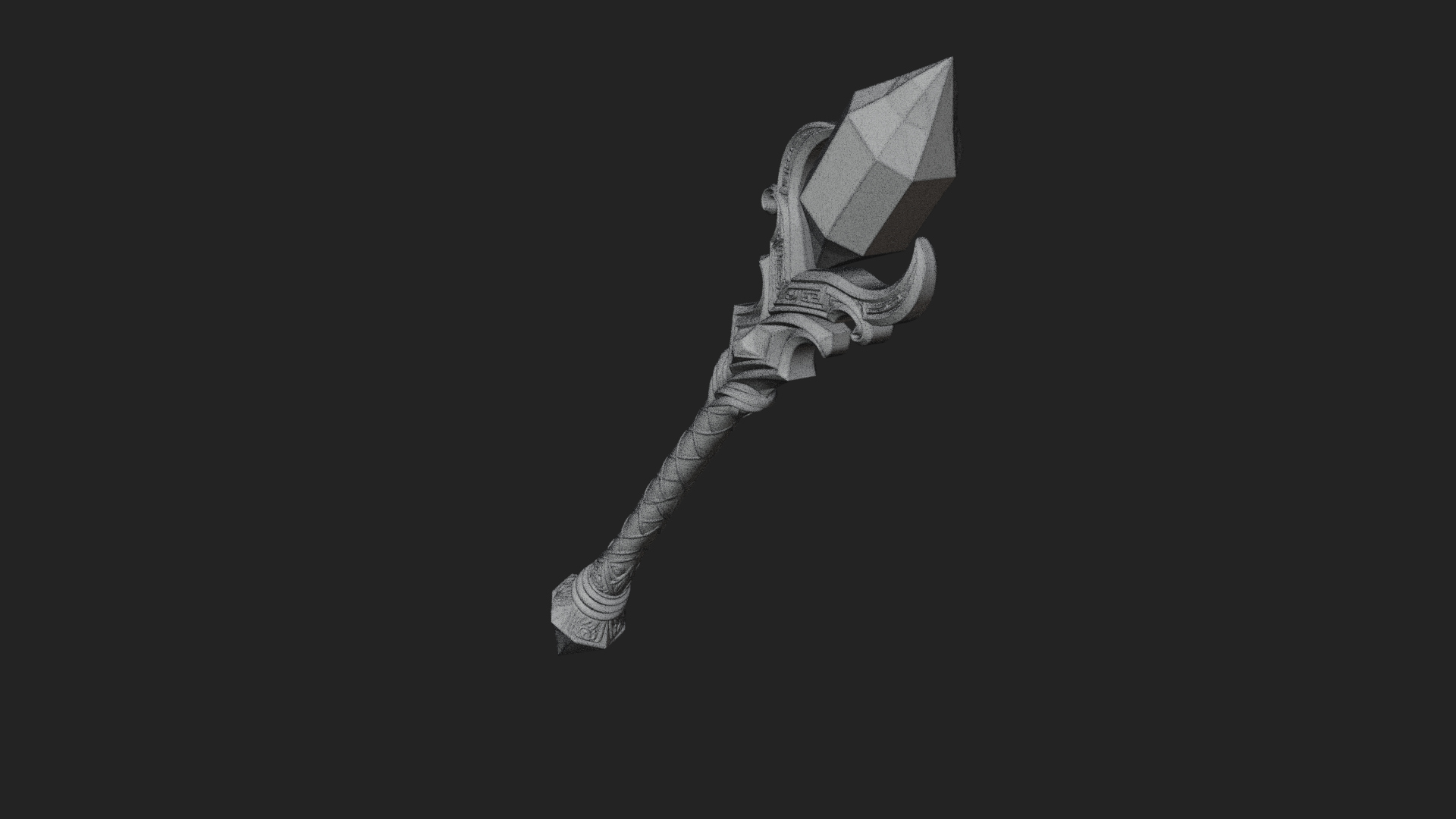 Crystal Tip Magic Wand Model Design 4 3D Print Model 3D Model