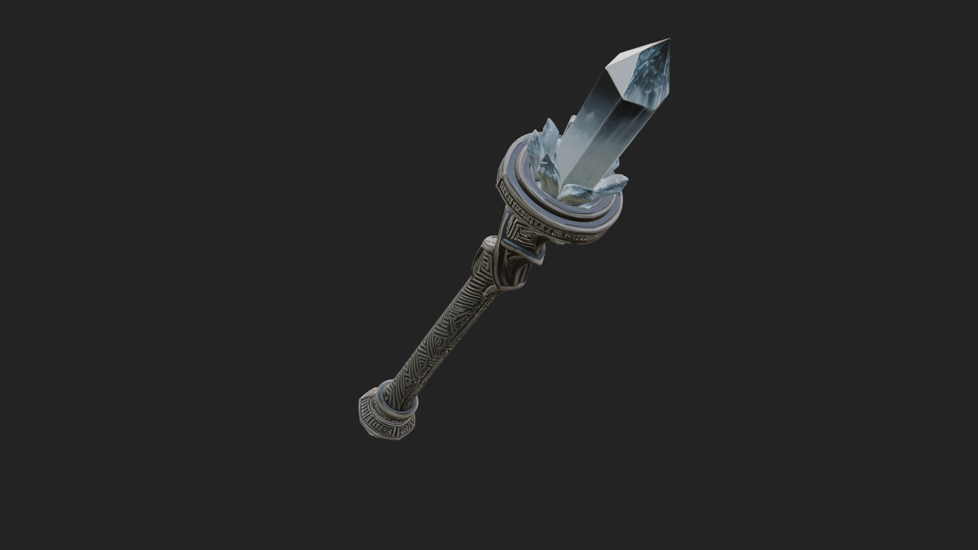 Crystal Tip Magic Wand Model Design 5 3D Print Model 3D Model