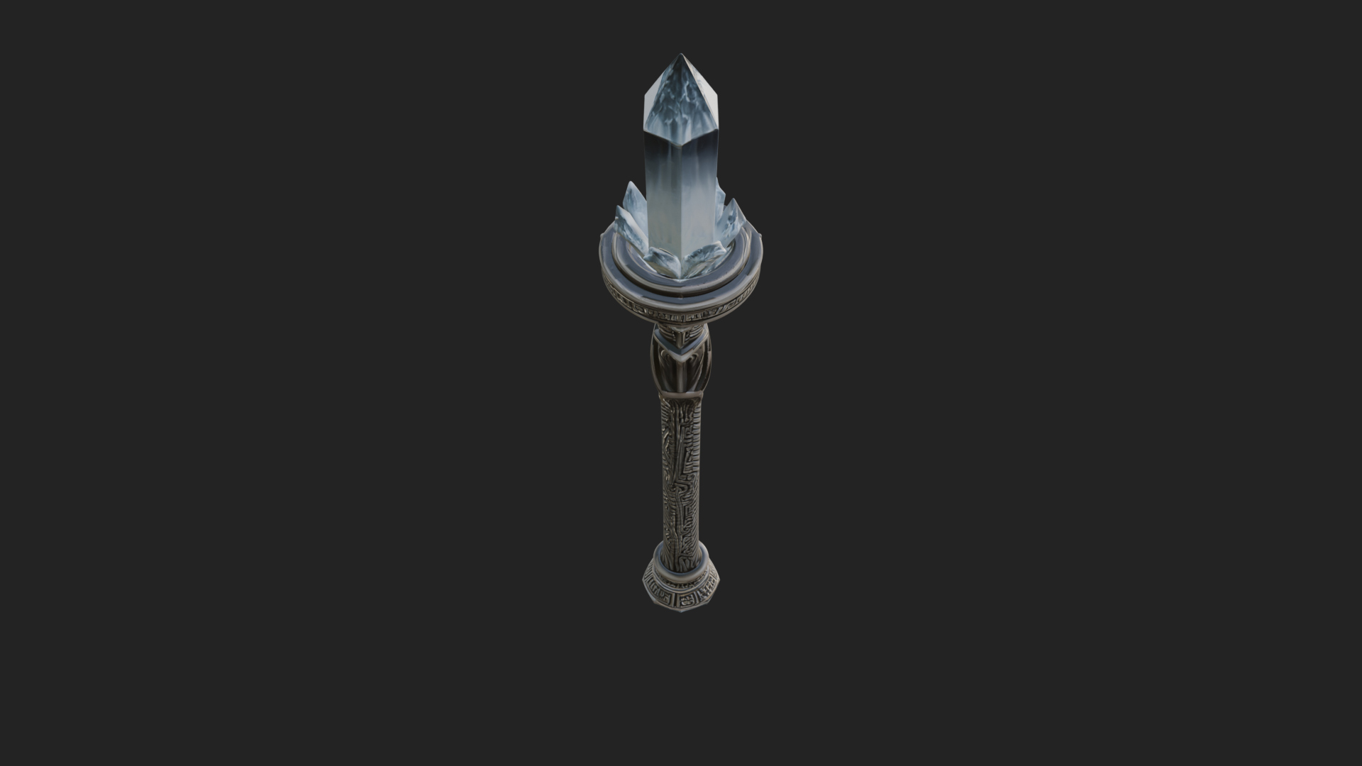 Crystal Tip Magic Wand Model Design 5 3D Print Model 3D Model