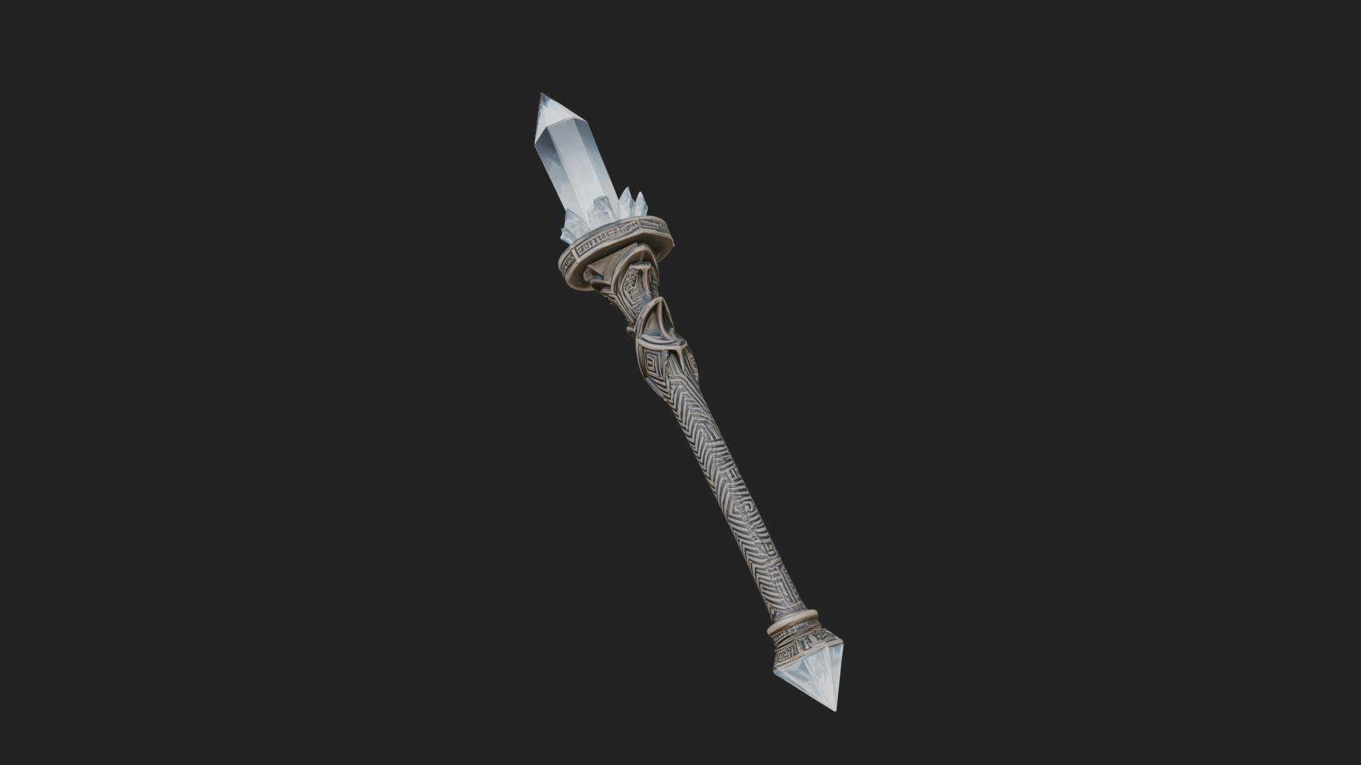 Crystal Tip Magic Wand Model Design 5 3D Print Model 3D Model