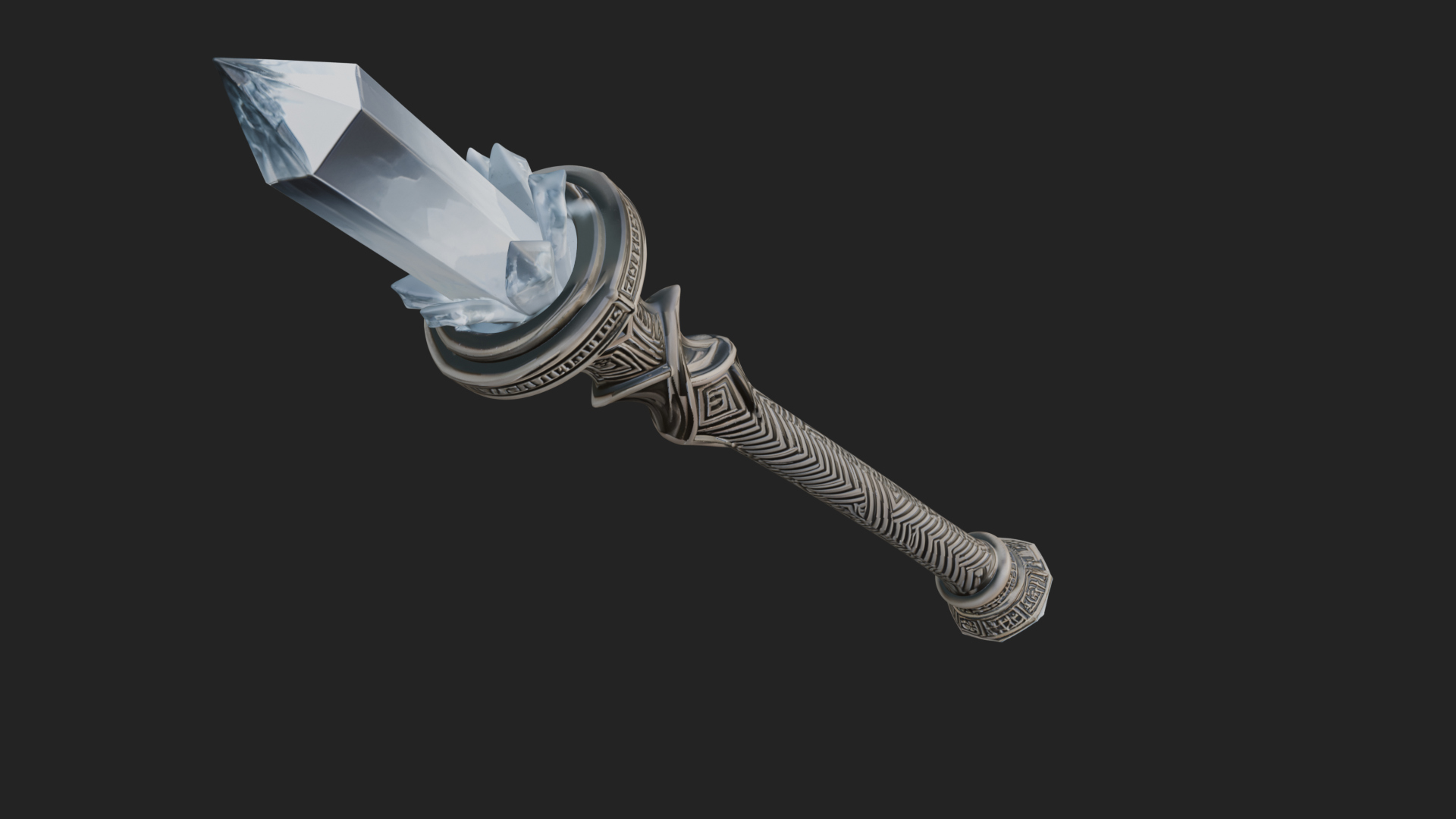 Crystal Tip Magic Wand Model Design 5 3D Print Model 3D Model