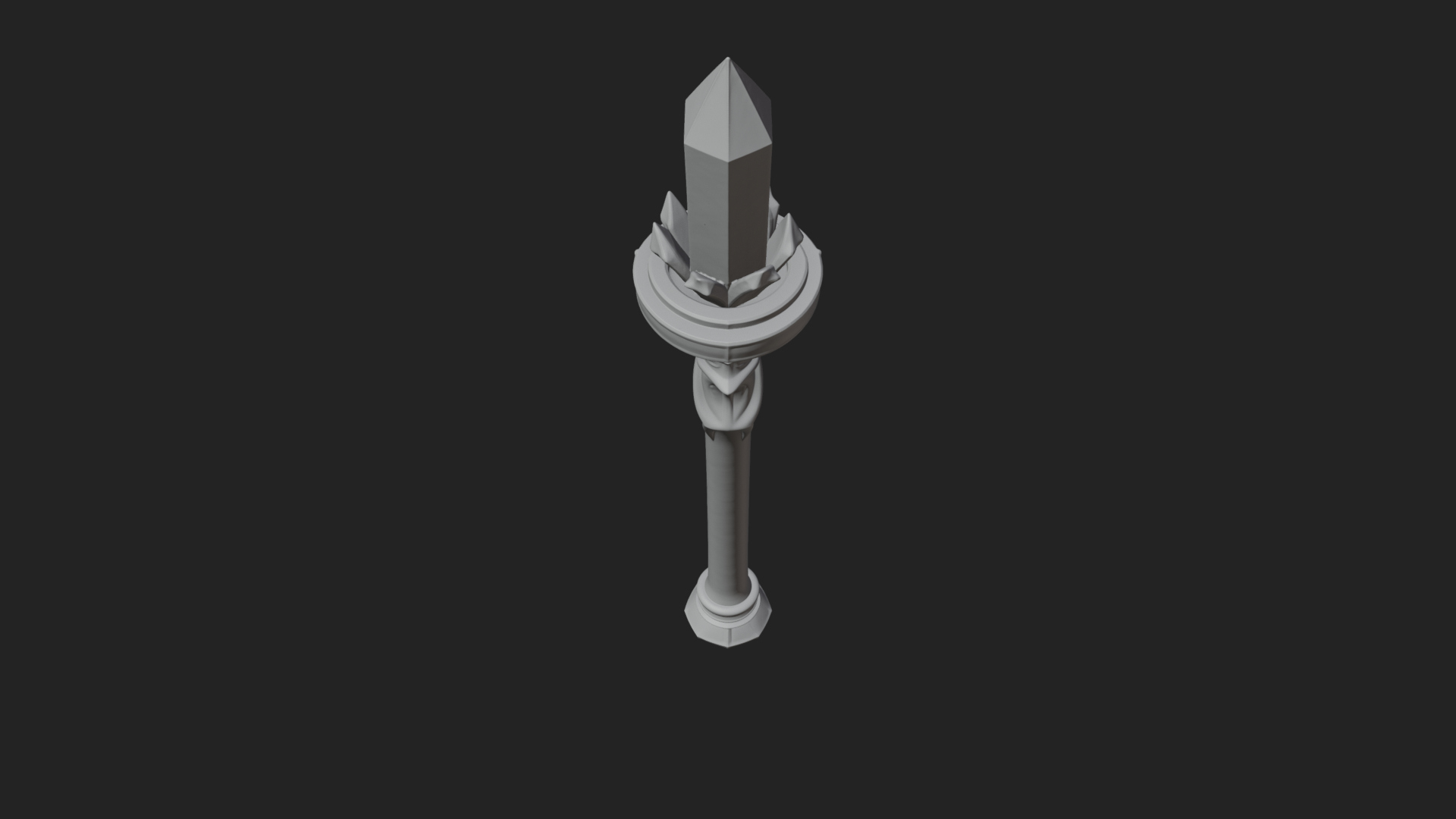 Crystal Tip Magic Wand Model Design 5 3D Print Model 3D Model