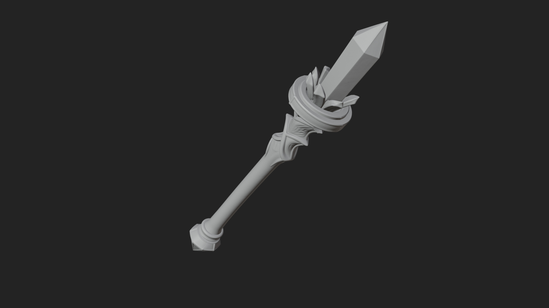 Crystal Tip Magic Wand Model Design 5 3D Print Model 3D Model