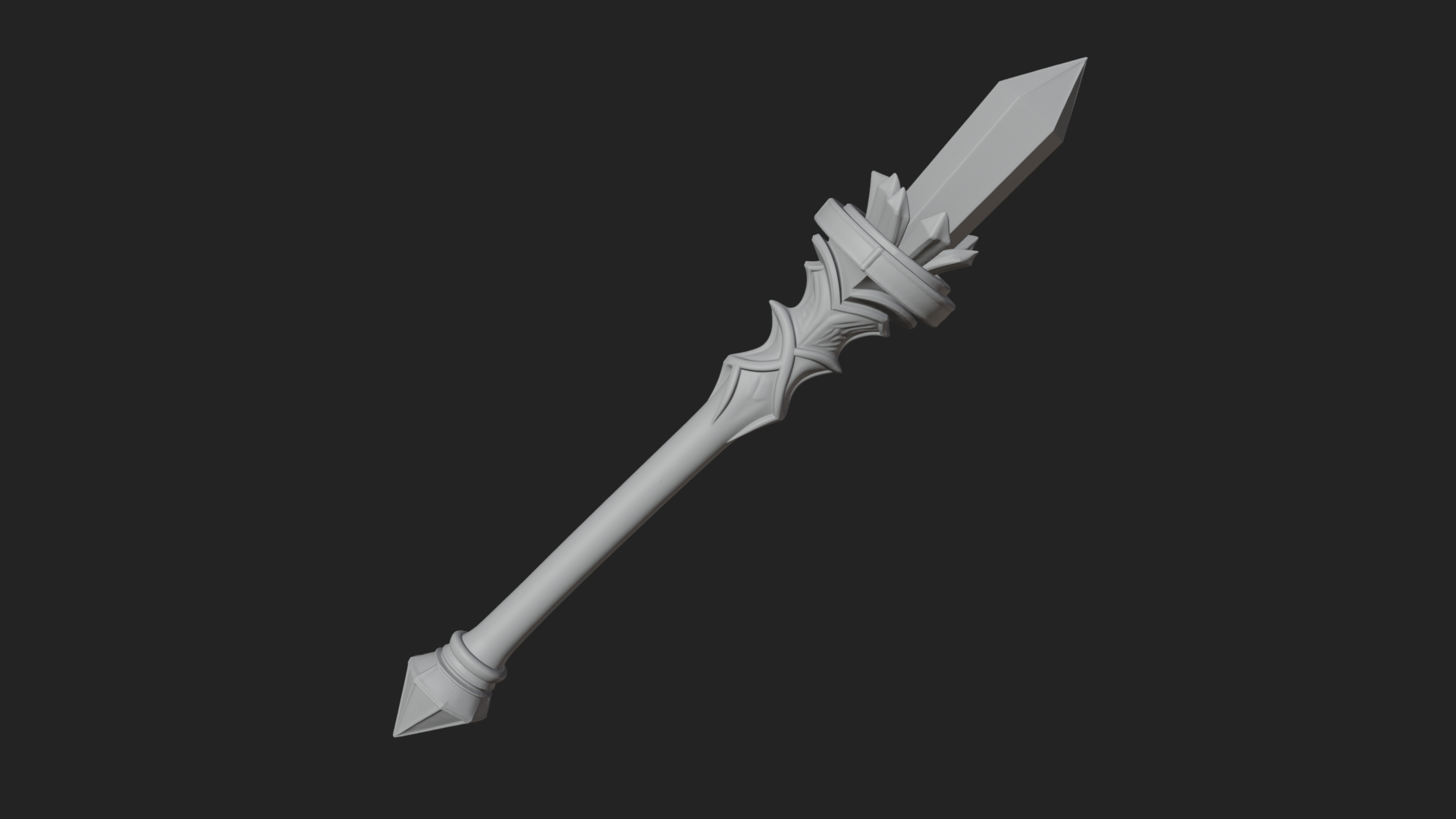 Crystal Tip Magic Wand Model Design 5 3D Print Model 3D Model