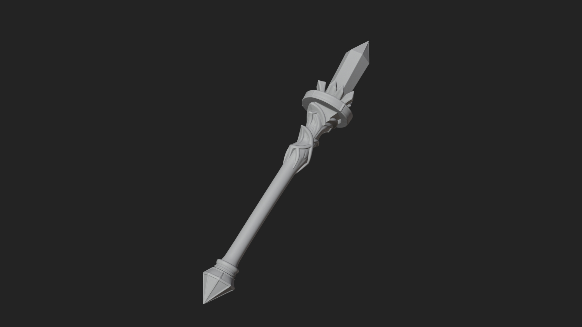 Crystal Tip Magic Wand Model Design 5 3D Print Model 3D Model