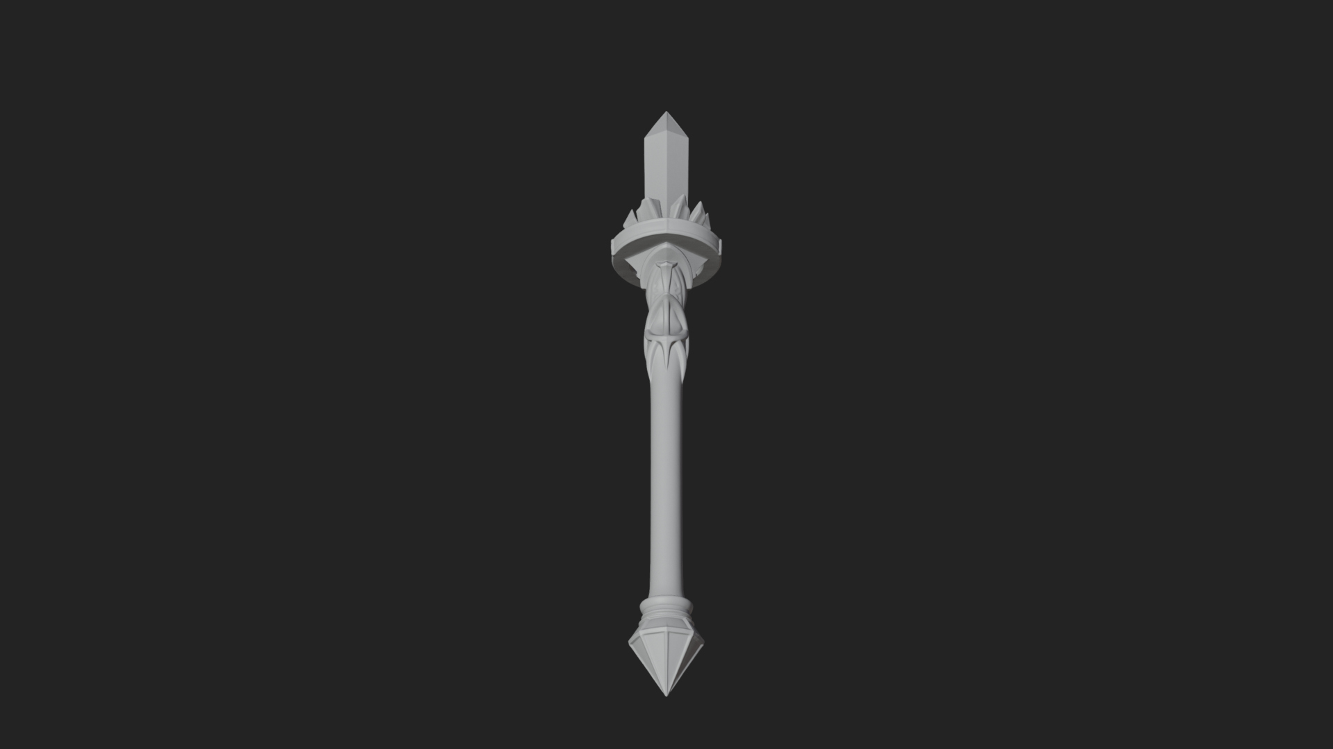Crystal Tip Magic Wand Model Design 5 3D Print Model 3D Model
