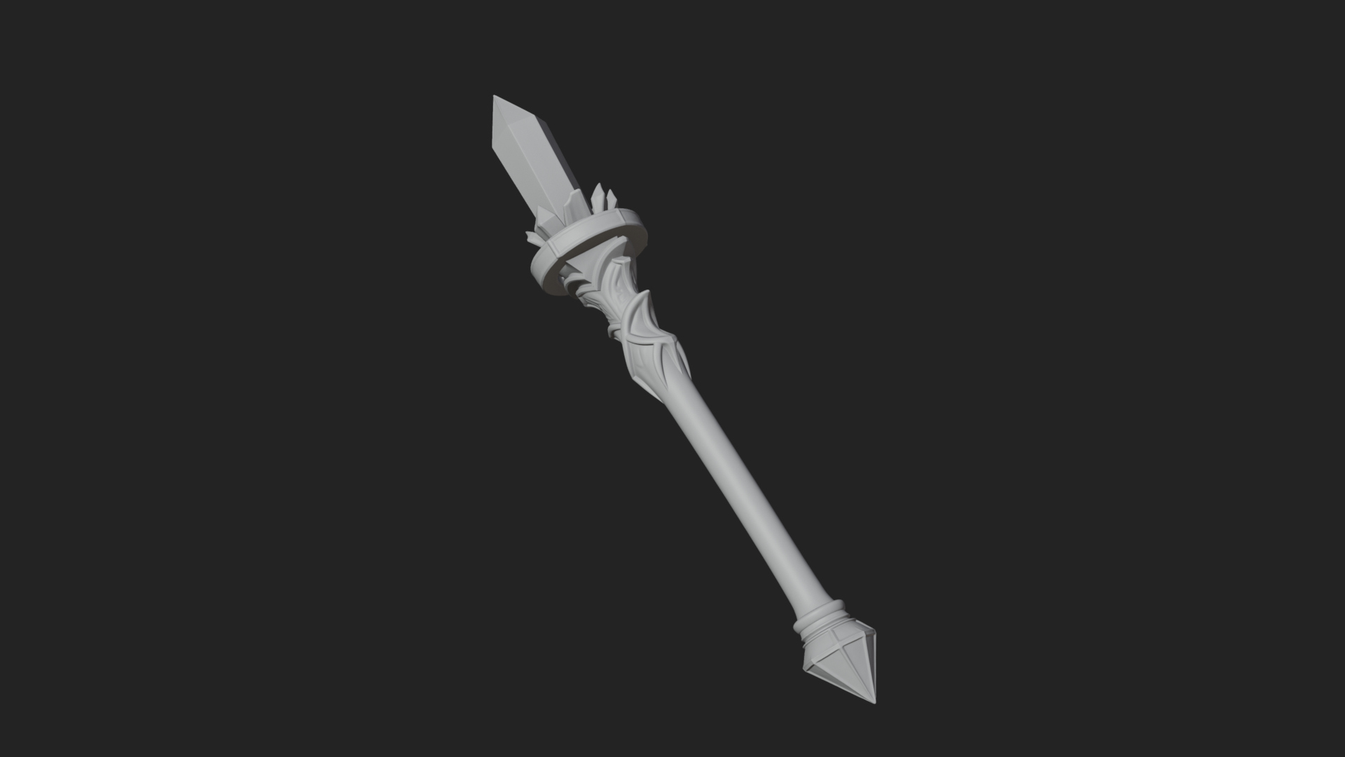 Crystal Tip Magic Wand Model Design 5 3D Print Model 3D Model