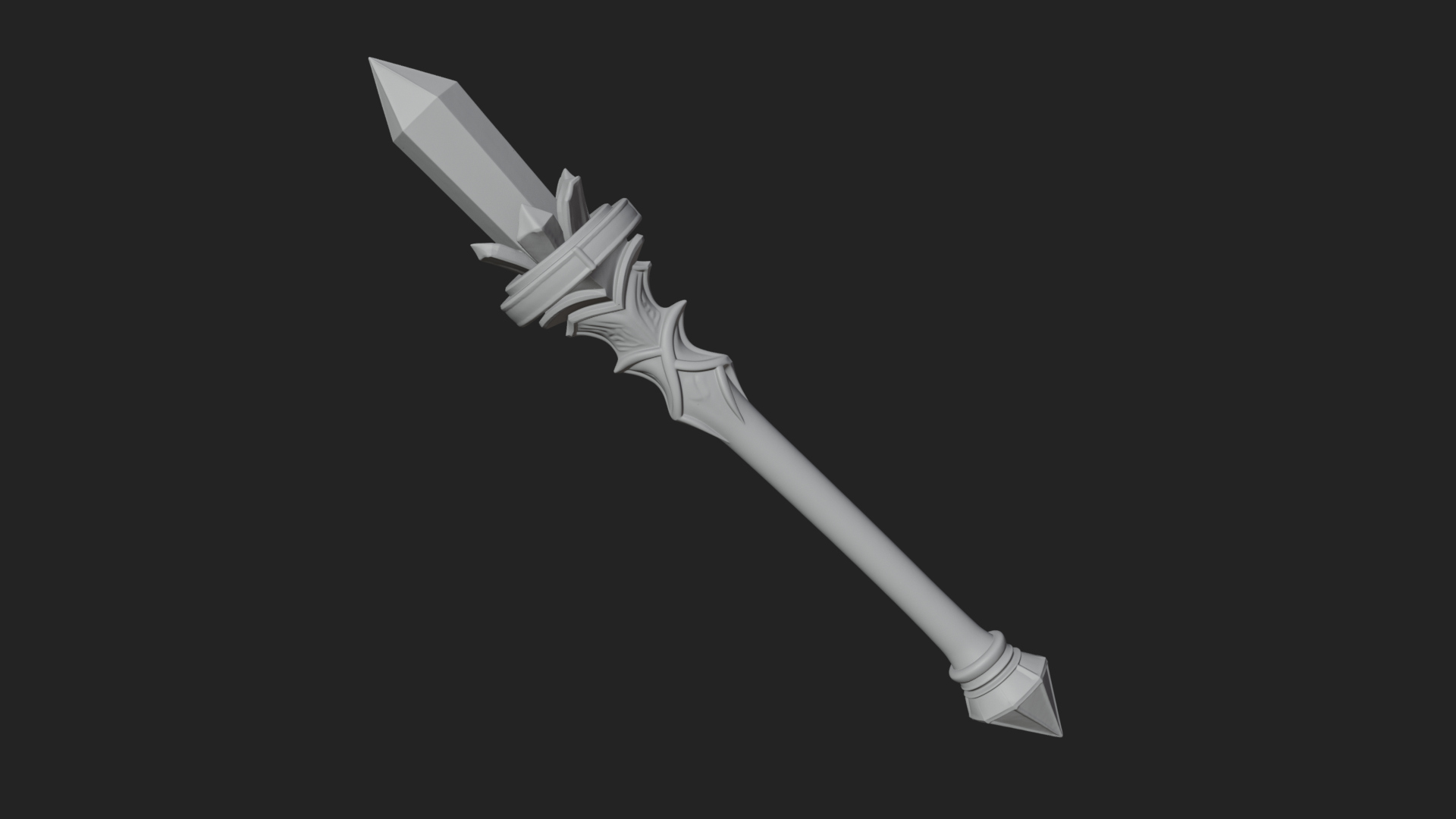 Crystal Tip Magic Wand Model Design 5 3D Print Model 3D Model