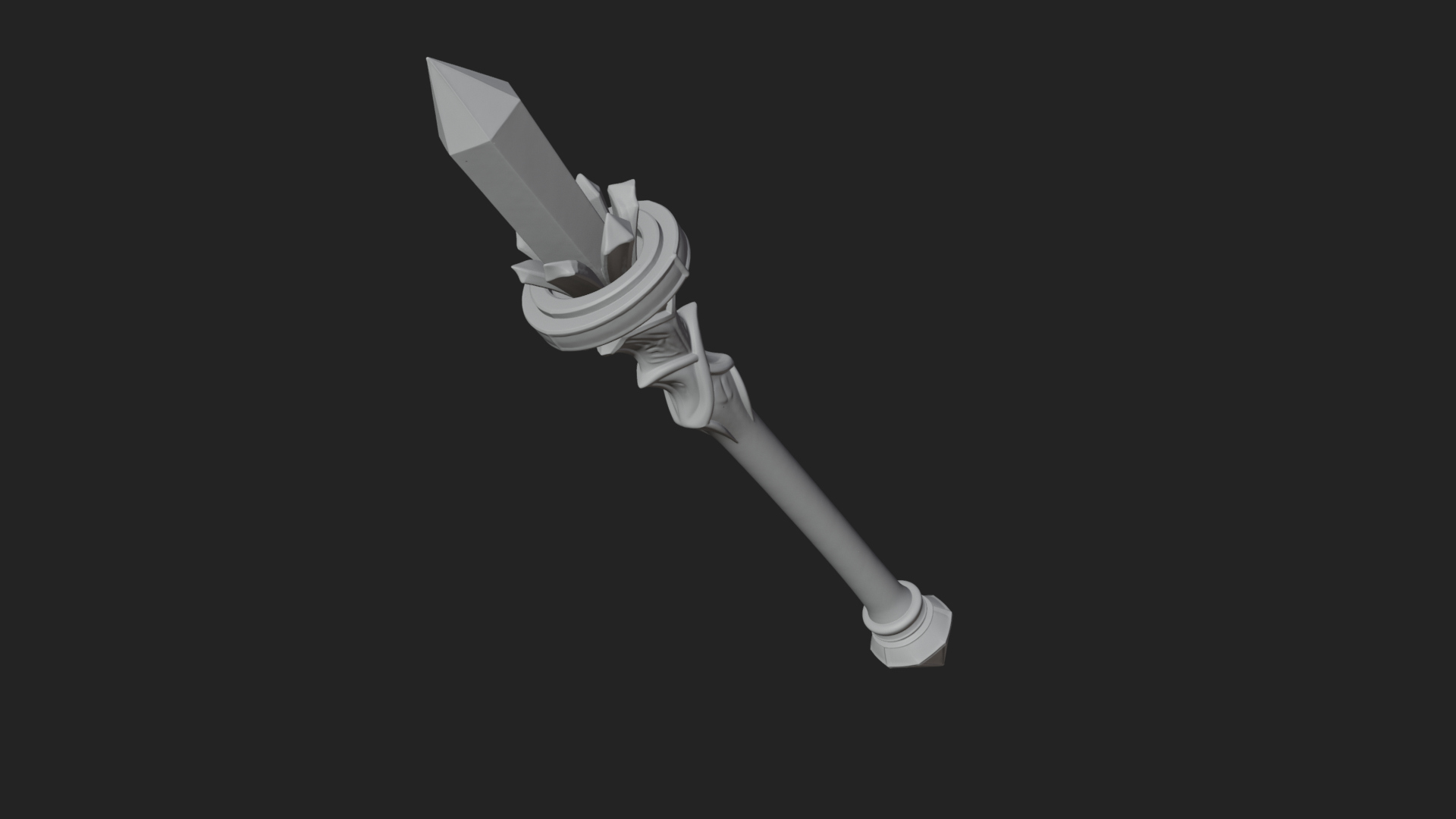 Crystal Tip Magic Wand Model Design 5 3D Print Model 3D Model