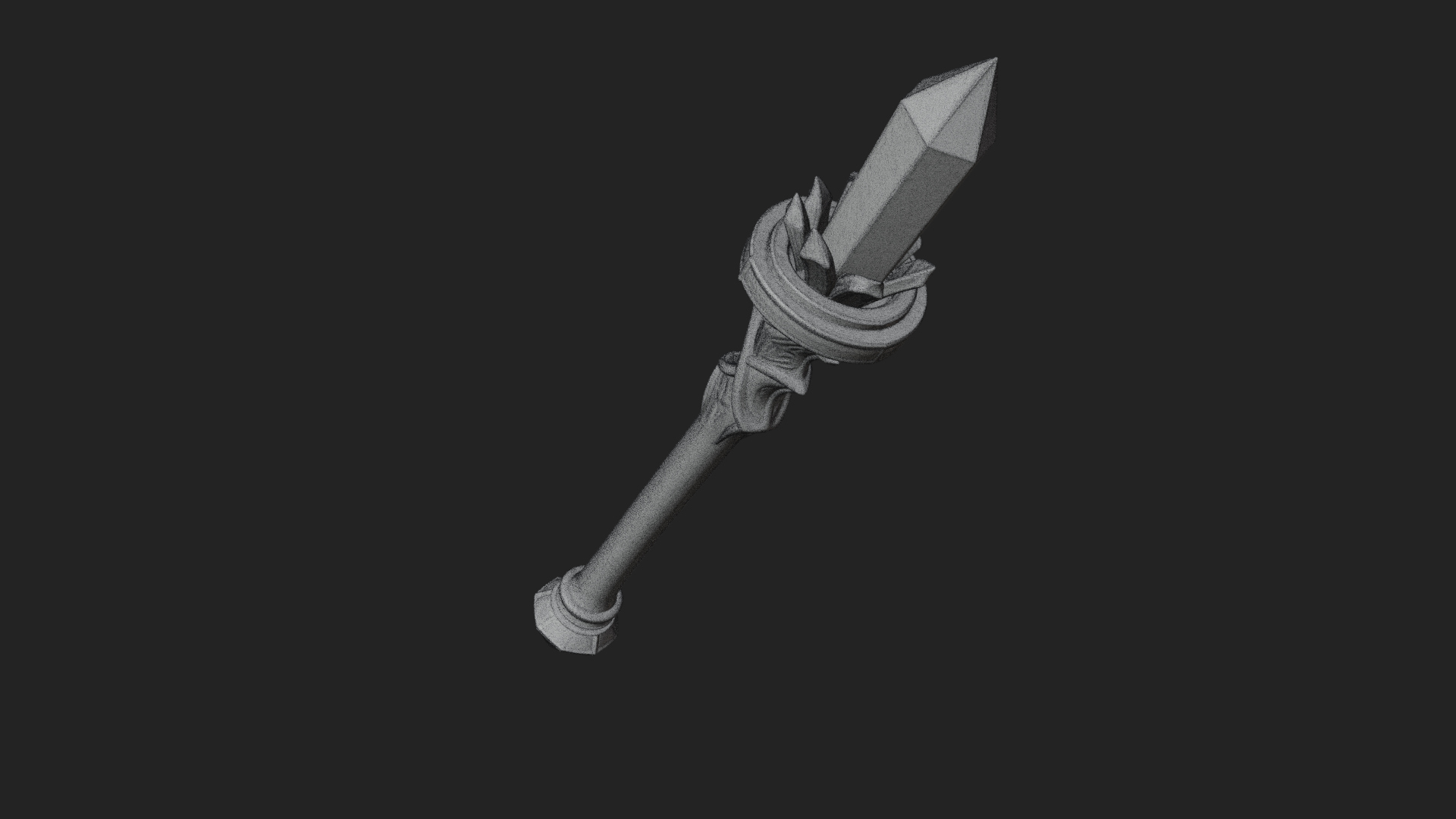 Crystal Tip Magic Wand Model Design 5 3D Print Model 3D Model