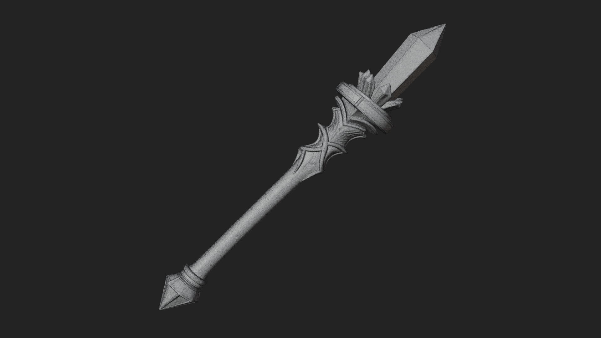 Crystal Tip Magic Wand Model Design 5 3D Print Model 3D Model