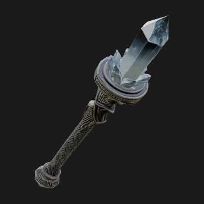 Crystal Tip Magic Wand Model Design 5 3D Print Model