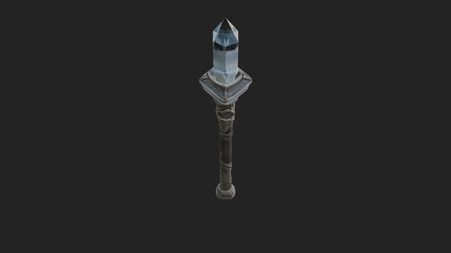 Crystal Tip Magic Wand Model Design 6 3D Print Model 3D Model
