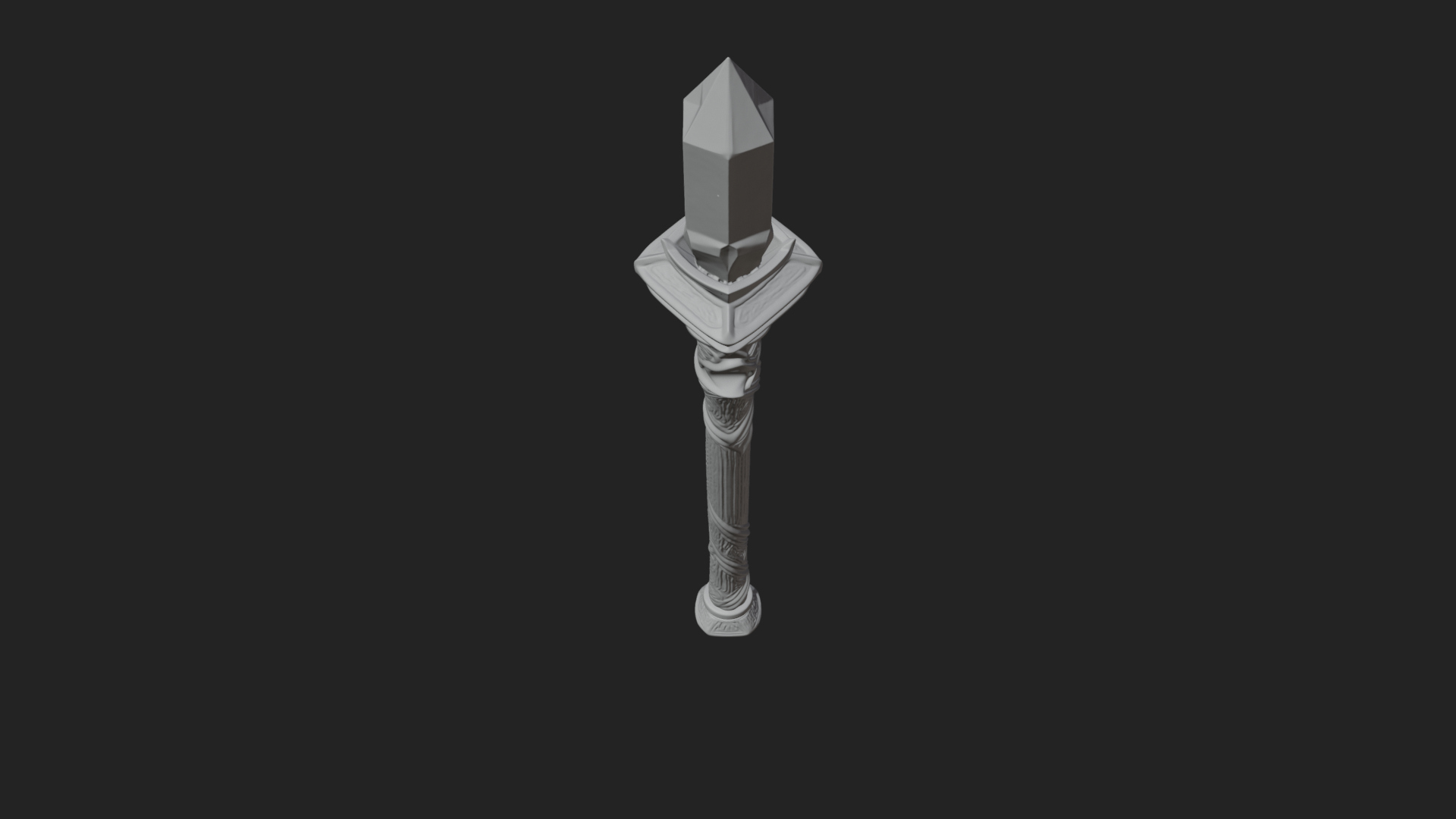 Crystal Tip Magic Wand Model Design 6 3D Print Model 3D Model