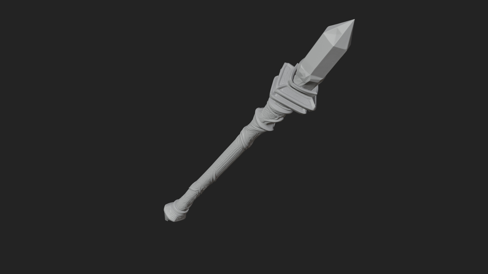 Crystal Tip Magic Wand Model Design 6 3D Print Model 3D Model