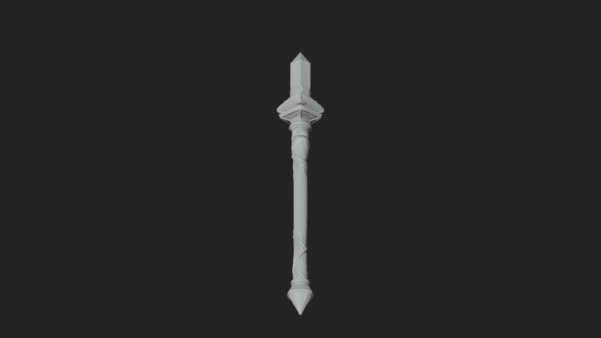 Crystal Tip Magic Wand Model Design 6 3D Print Model 3D Model
